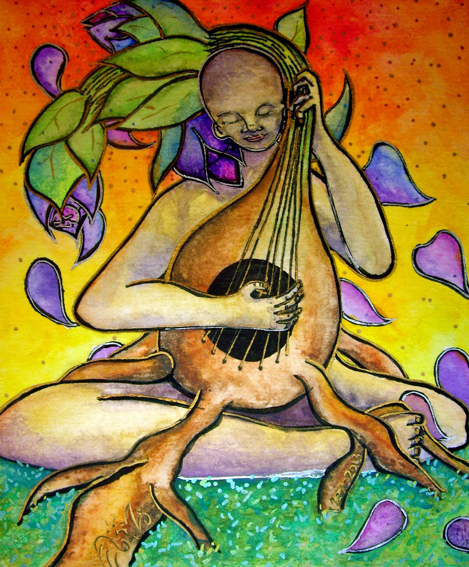 Watercolor and permanent ink on paper. 5" x 6". 12/7/2013. Purchase a print here.