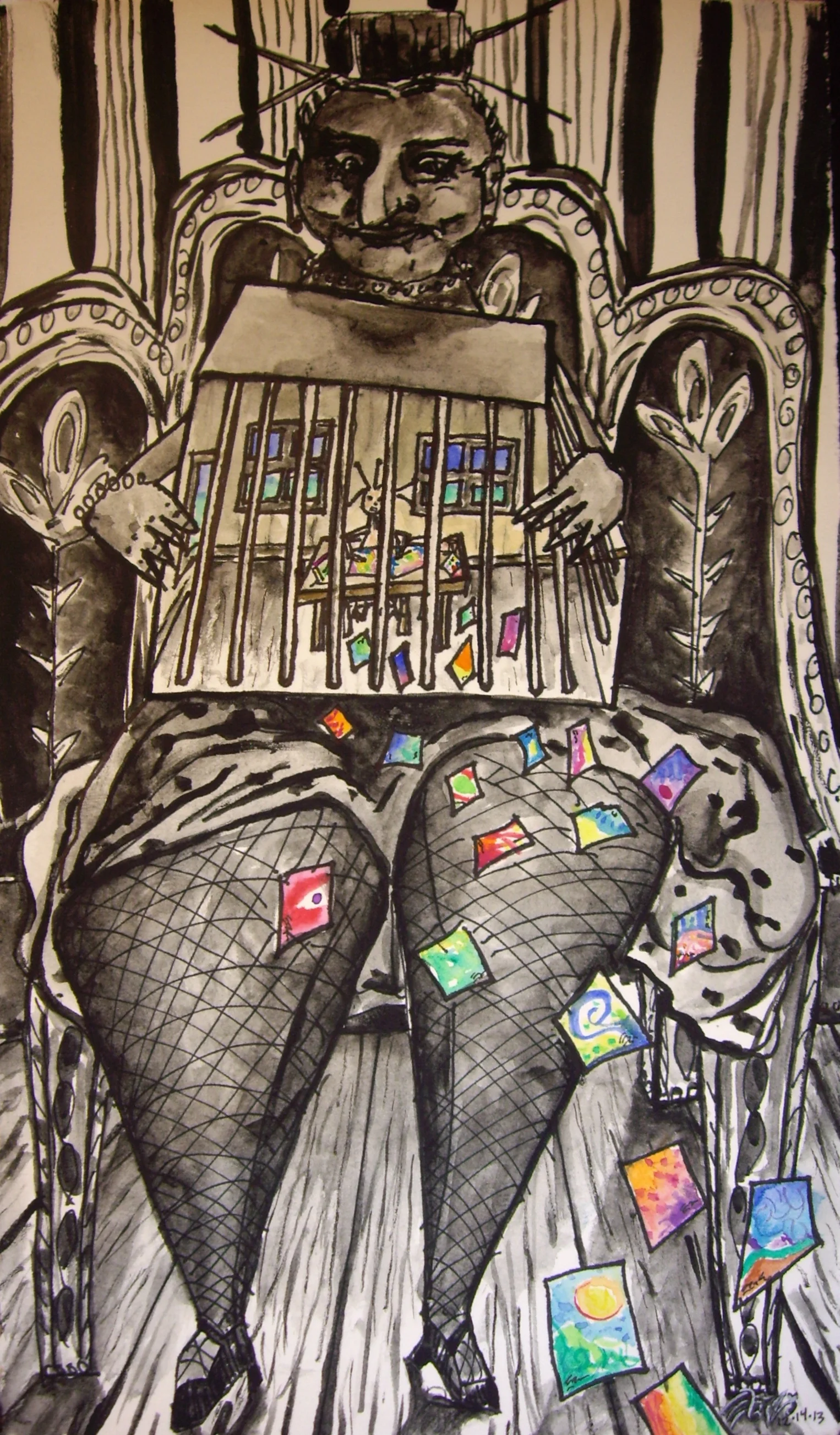 Watercolor on paper. 5" x 9". 12/14/13.&nbsp; Purchase a print here.