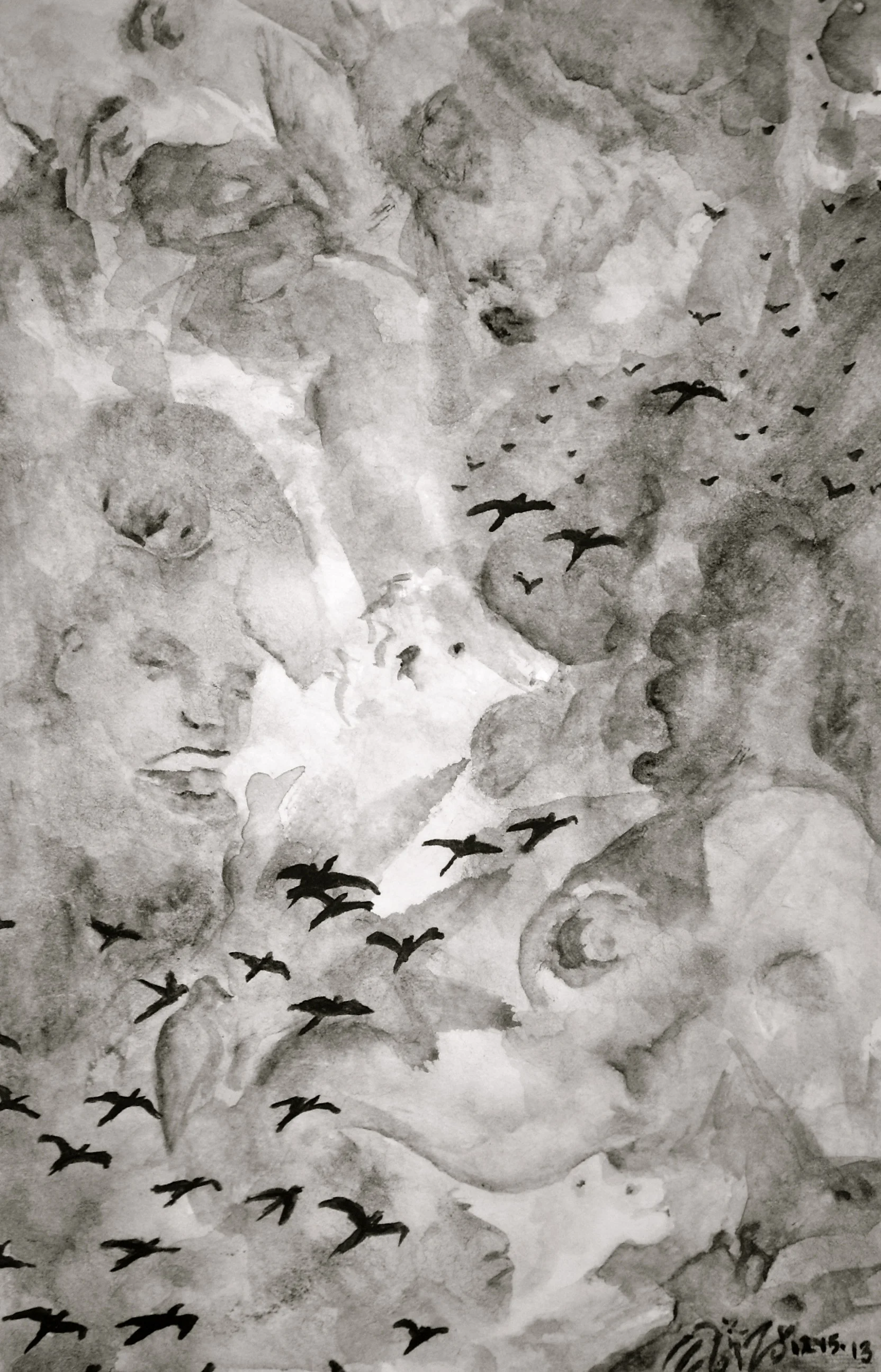 Watercolor on paper. 4 1/2" x 7". 12/15/2013.&nbsp;&nbsp; Purchase a print here.