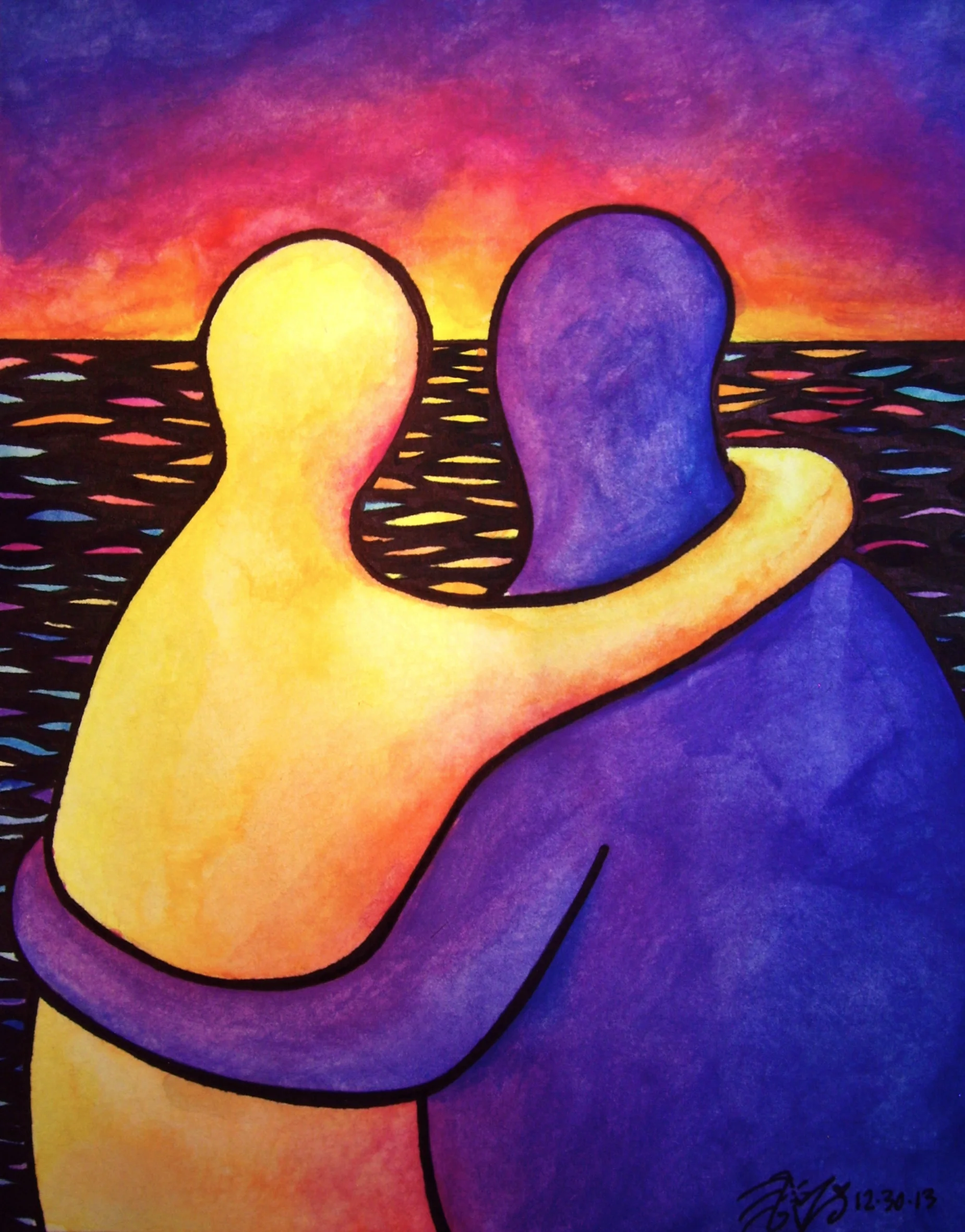 Watercolor and permanent ink on paper. 6" x 7 1/2". 12/30/2013.&nbsp; Win it here or Purchase a print here.