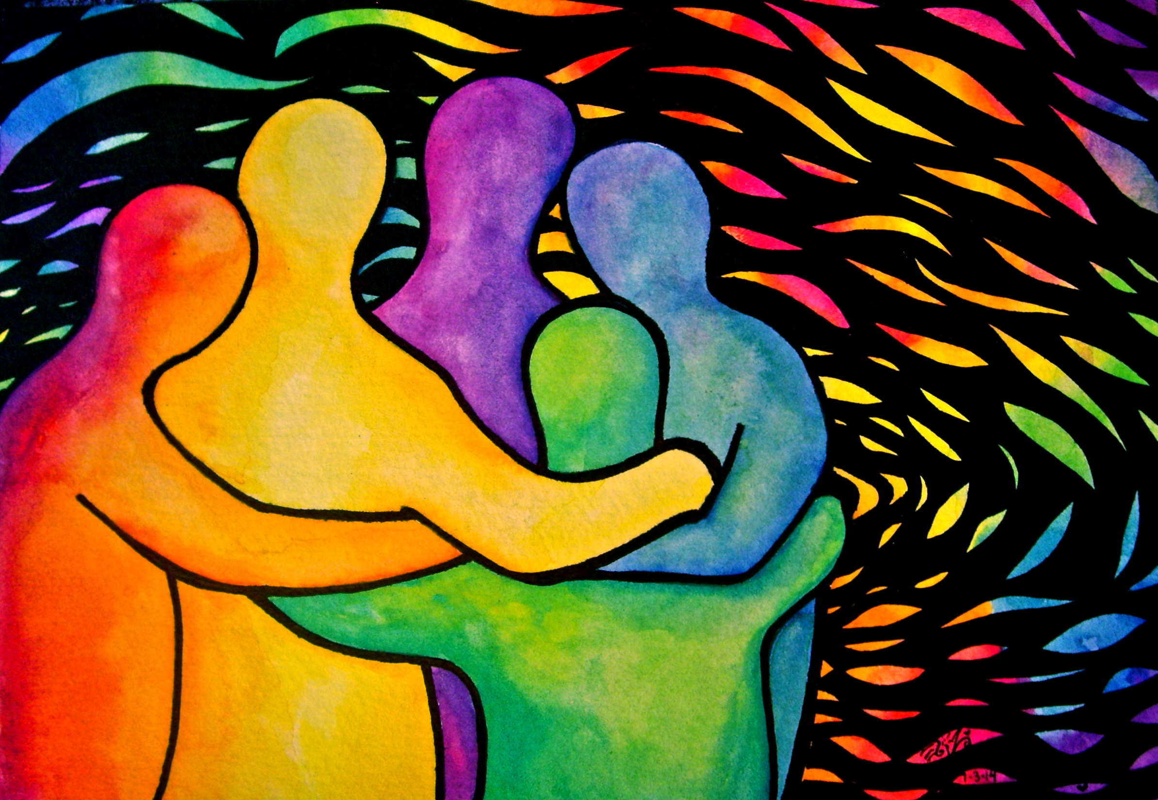 Watercolor and permanent ink on paper. 8 1/2" x 6". 1/3/2014. Win it here and purchase a print here .