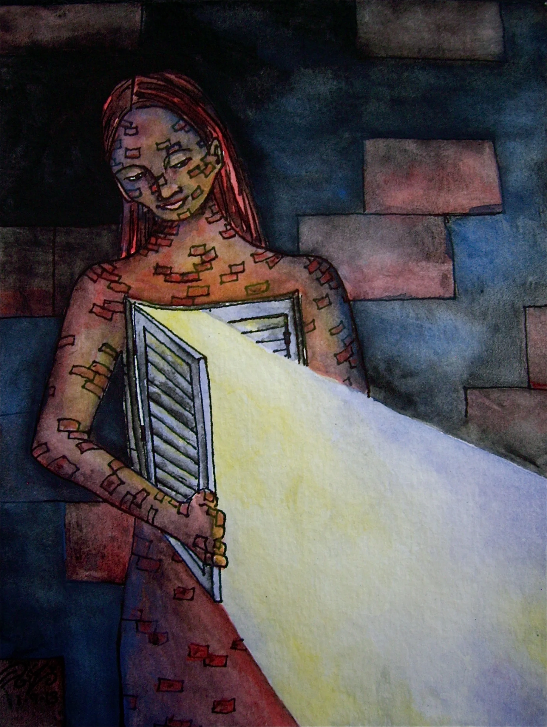 Watercolor and permanent ink on paper. 6" x 7 1/2". 1/9/2014. PURCHASE A PRINT HERE.