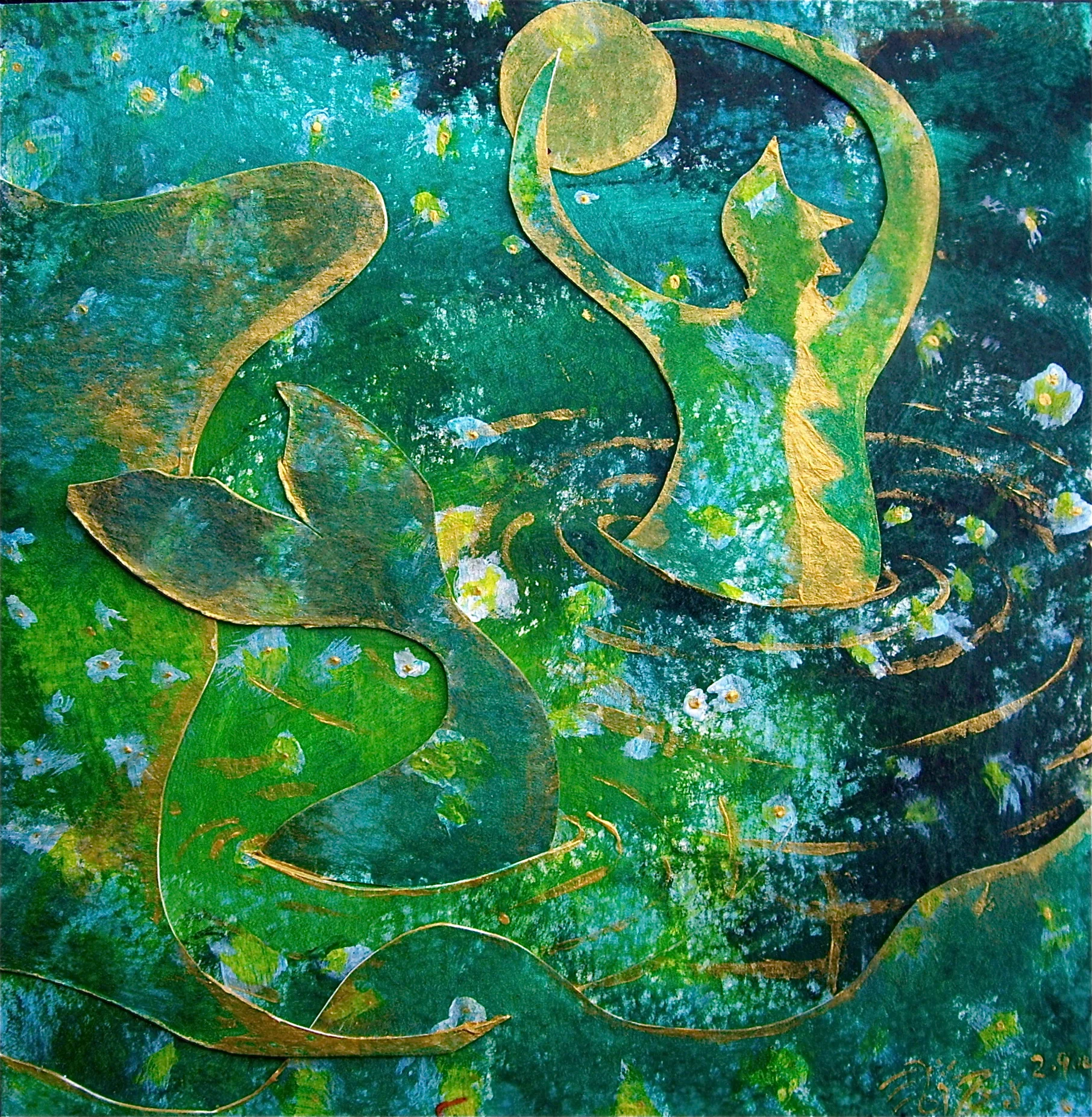 Acrylic on paper. 5" x 5". 2/9/14. Win it here and PURCHASE A PRINT HERE.