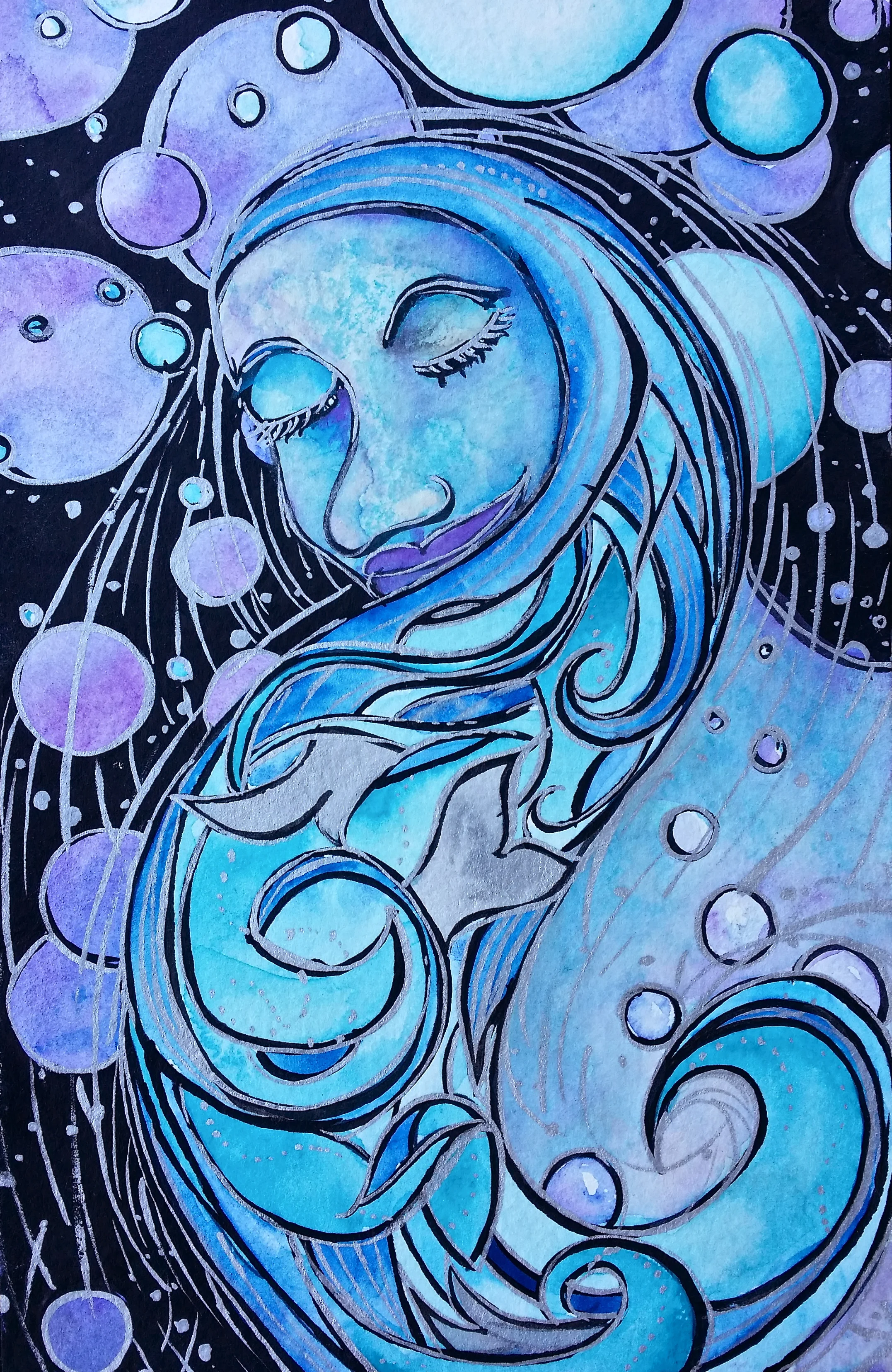 Watercolor and india ink on paper. 5 1/2" x 8 1/2". 4/6/2014. Win it here . PURCHASE A PRINT HERE .