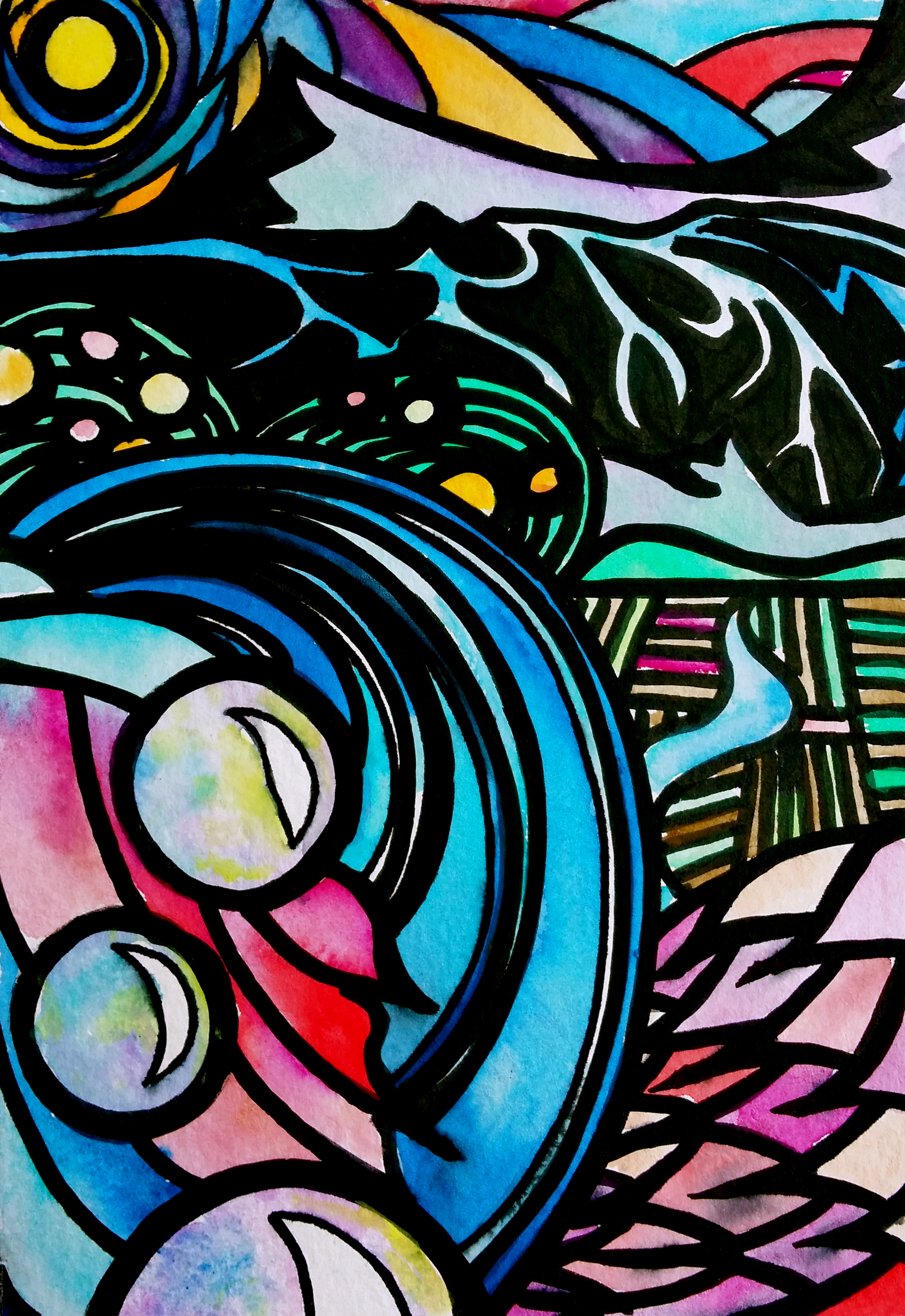 Watercolor on paper. 5 1/2" x 8". 4/29/2014. Win it here or PURCHASE A PRINT HERE