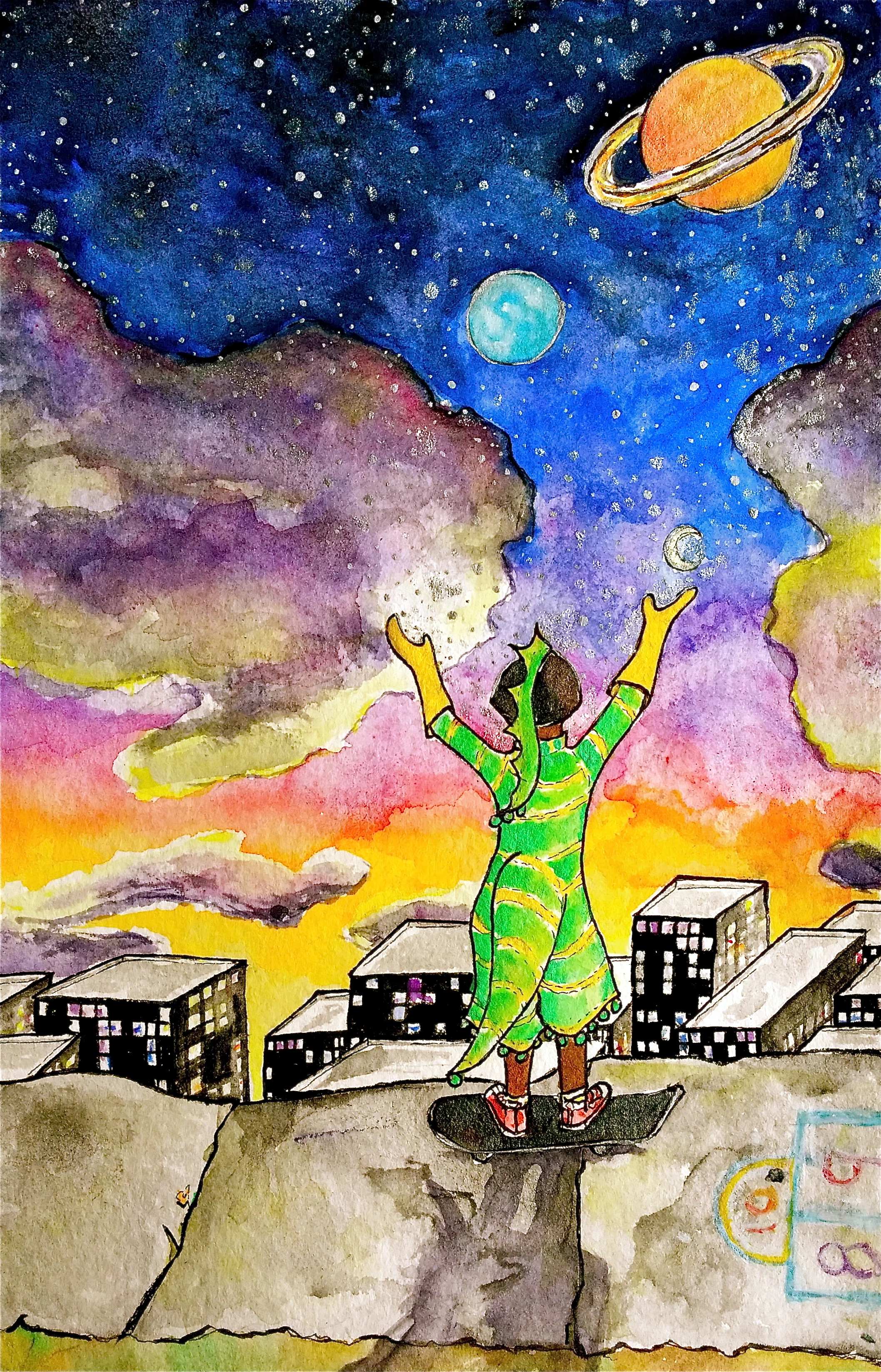 Watercolor on paper. 5 1/2" x 8 1/4" Win it here and PURCHASE A PRINT HERE