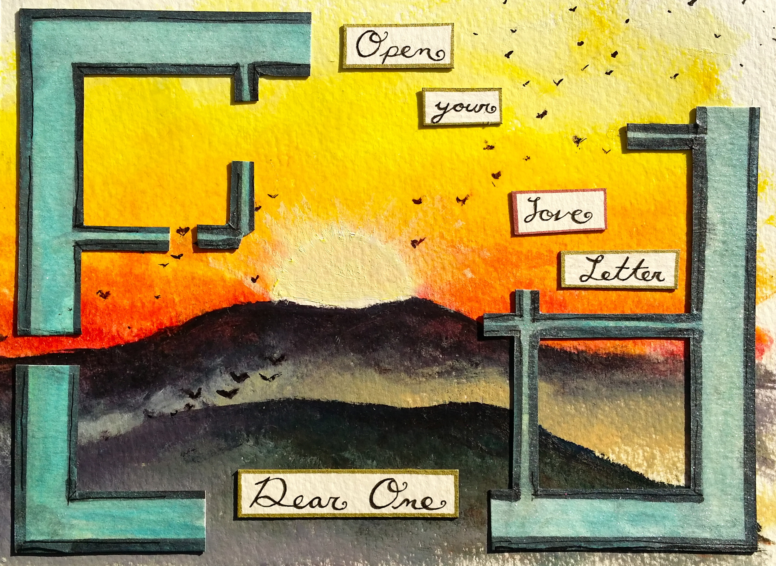 Mixed media on paper. 8" x 5" Win it here and PURCHASE A PRINT HERE.