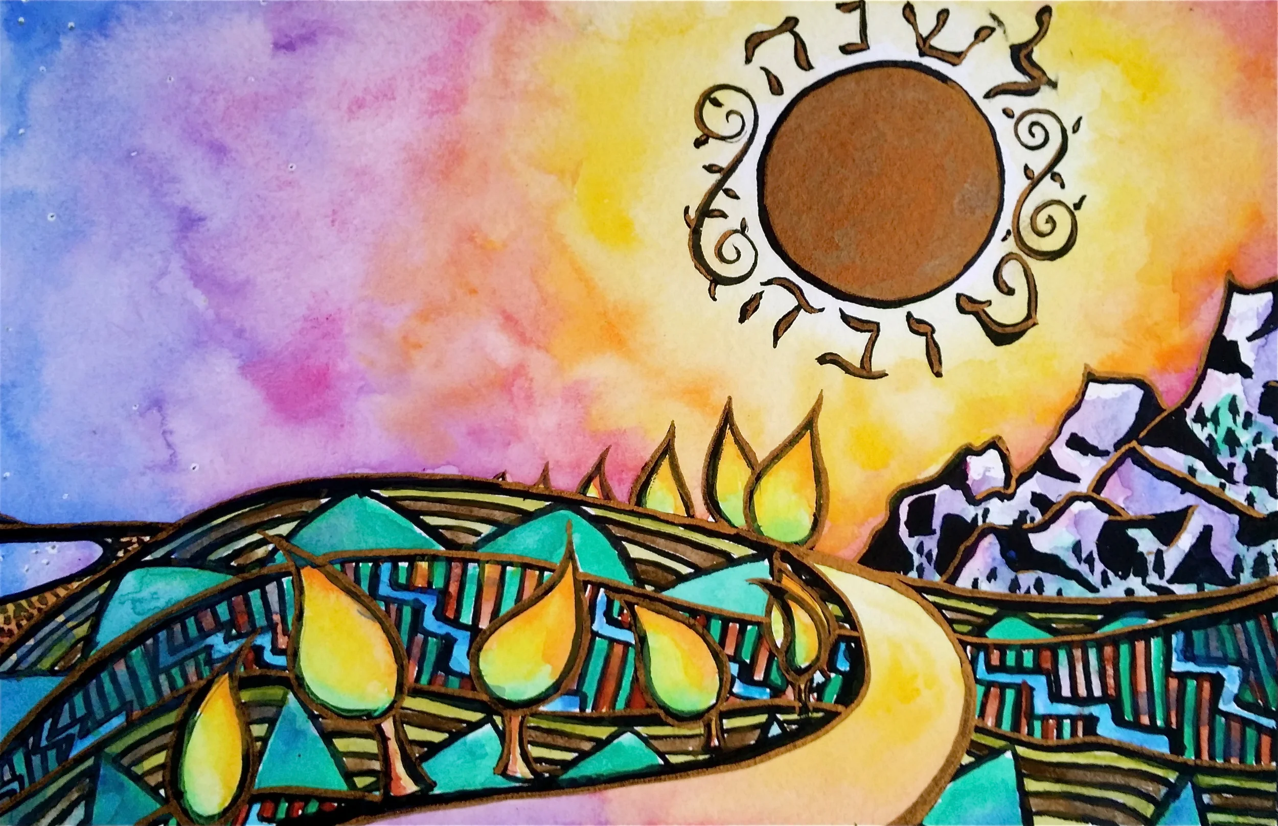 Mixed media on paper. 8" x 5" Win it here and PURCHASE A PRINT HERE.