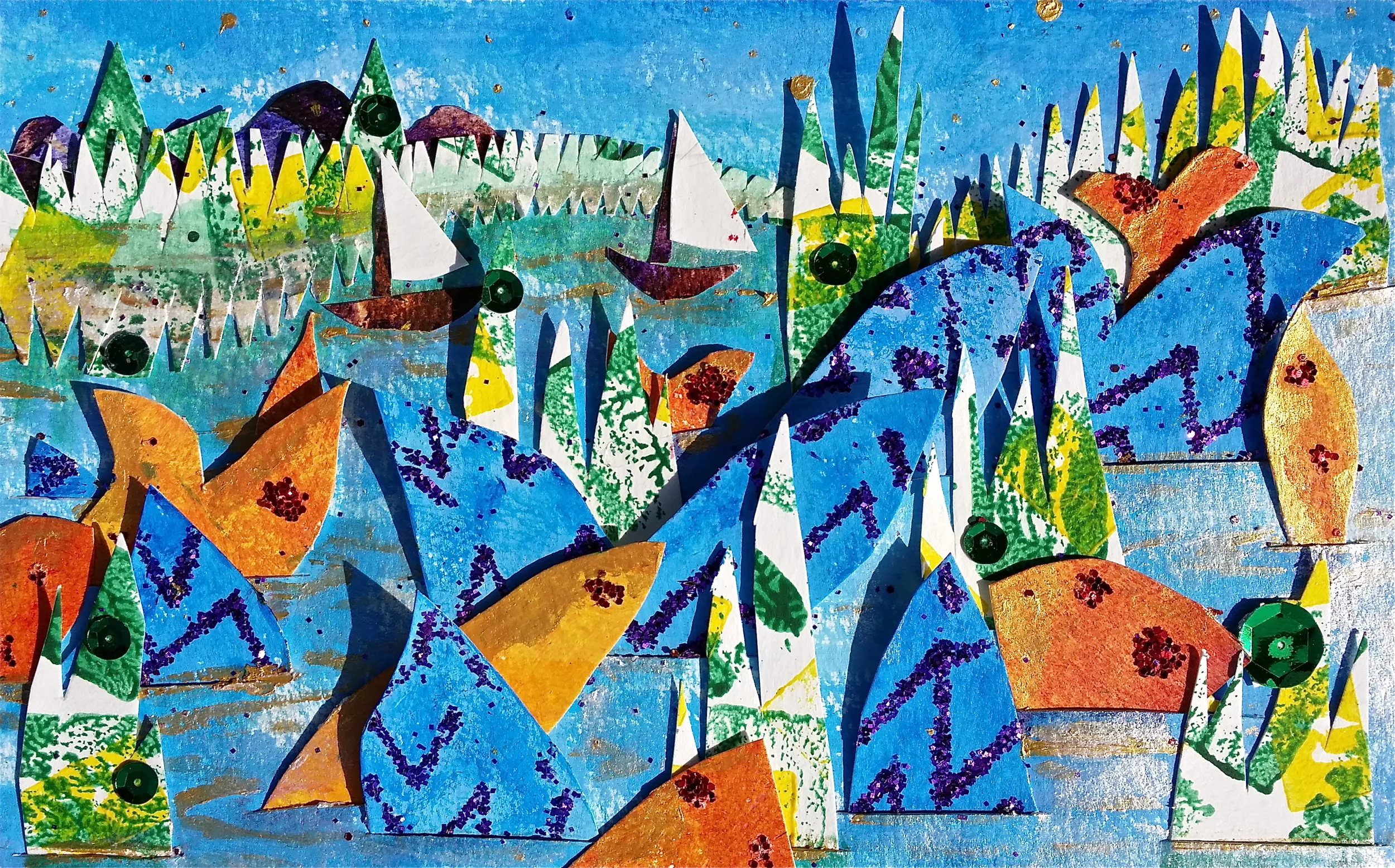 Mixed media on paper. 8" x 5" Win it here and PURCHASE A PRINT HERE.