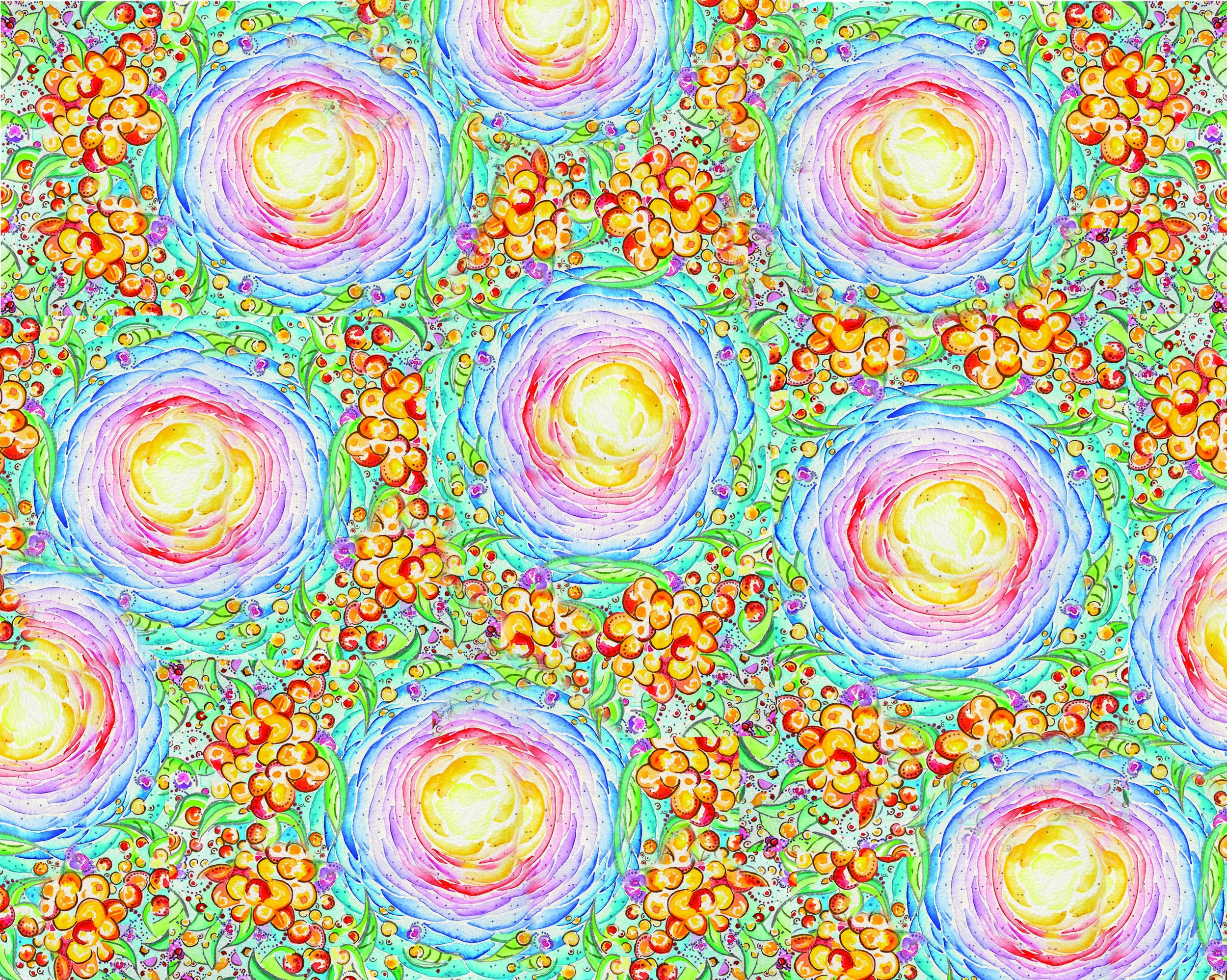 Sky Bouquet pattern. From Doodle #94 of the The Daily Doodle Project.