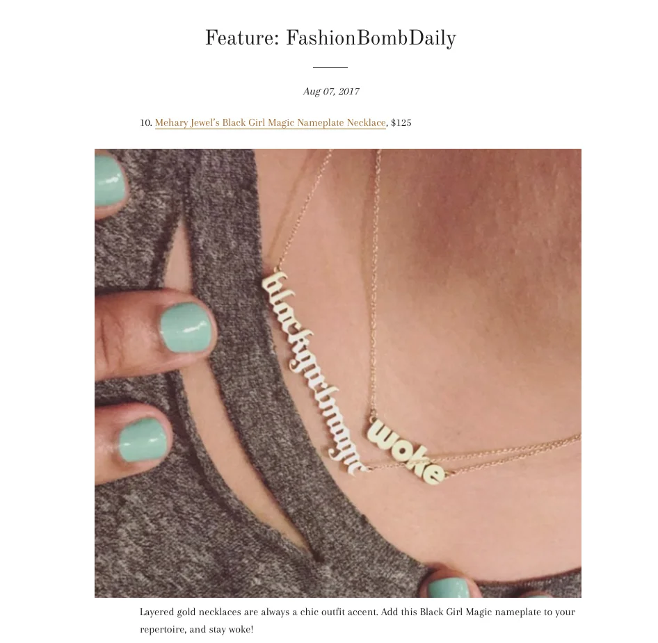 THE FAB LIST: 10+ BOMB ITEMS THAT REPRESENT BLACK GIRL MAGIC from FashionBombDaily
