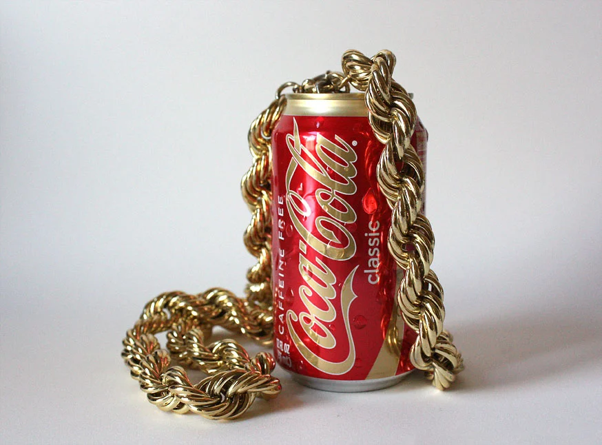 Coke'd Up | Red and Gold Coca Cola Can, Gold Rope Necklace | 2010 | Exhibition - Powers That Be NYC 