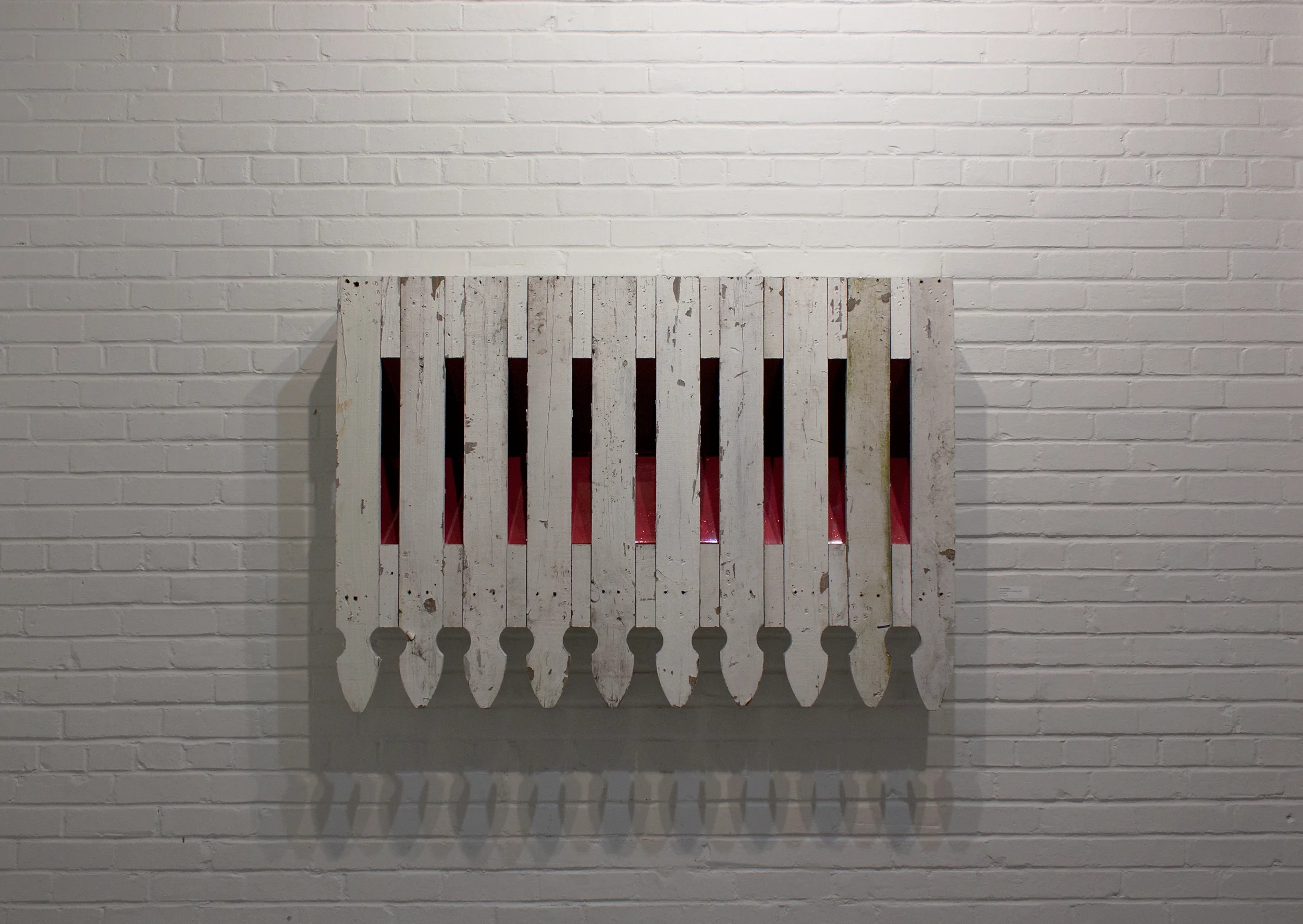 From A Distance - Discarded Wood, Automotive Paint, Metal Flake | 50 x 35 x 7 in | 2017
