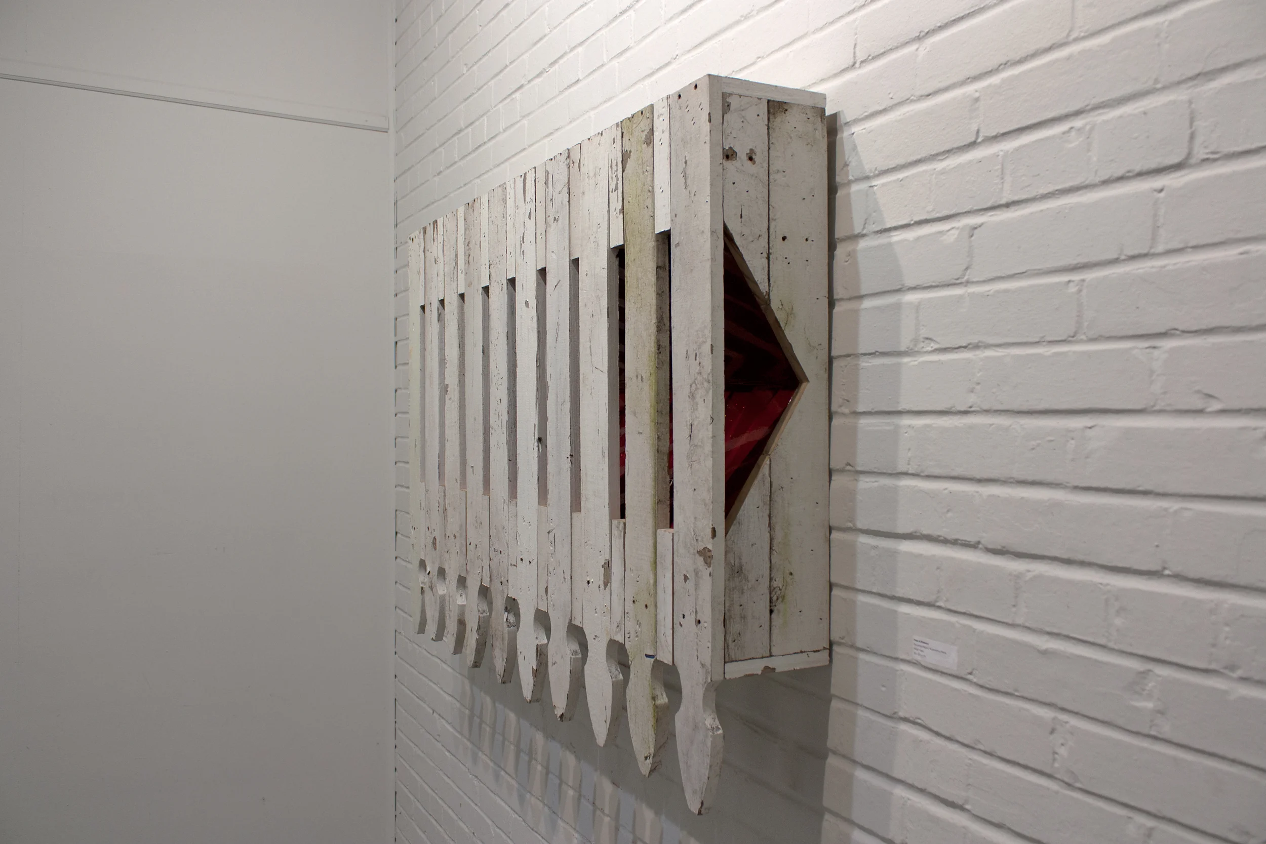 From A Distance - Discarded Wood, Automotive Paint, Metal Flake | 50 x 35 x 7 in