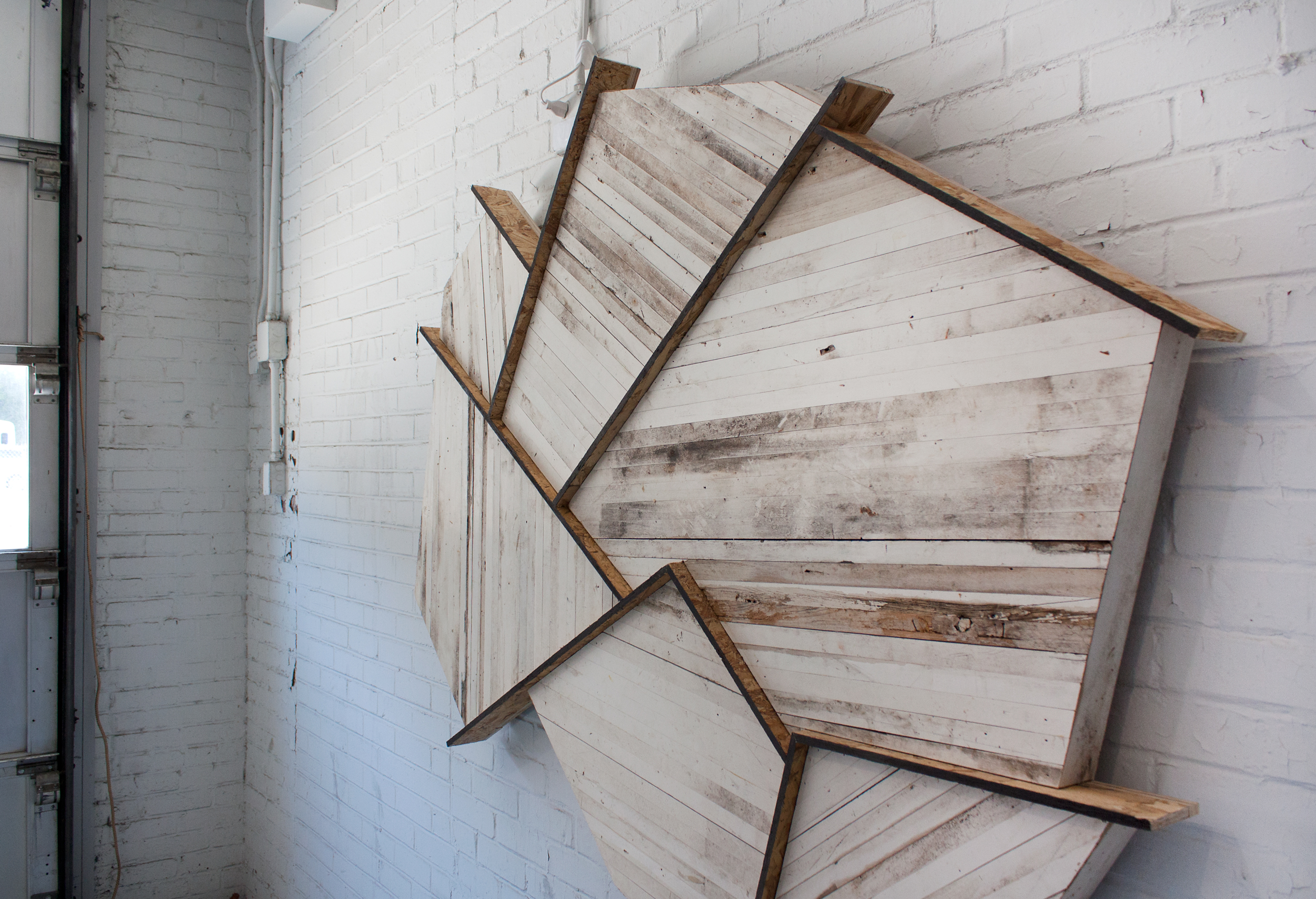   Stacked  - Discarded Wood, Plywood | 70 x 64 x 4 in 