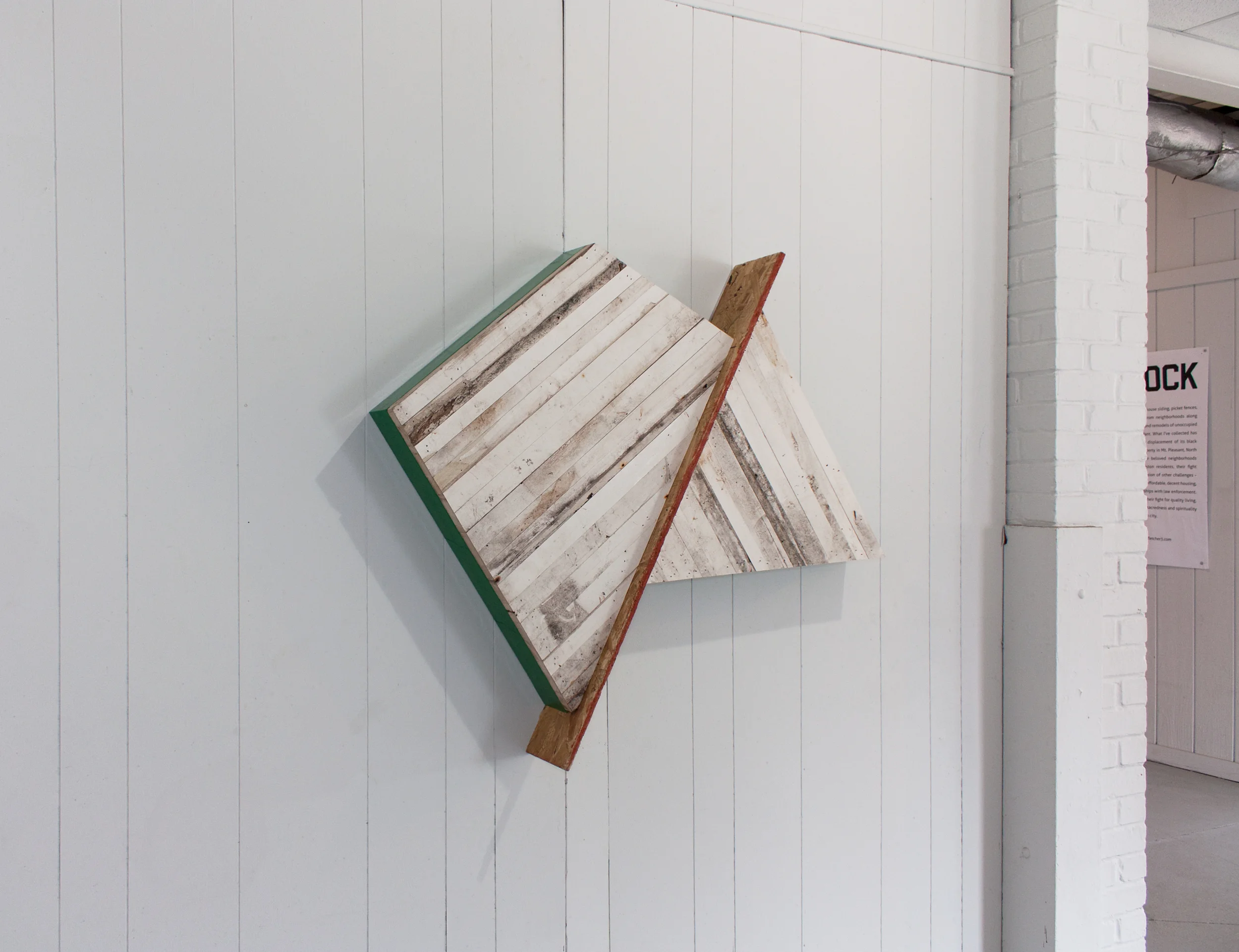 Divided - Discarded Wood, Plywood, Automotive Paint, Metal Flake | 45 x 40 x 6 in