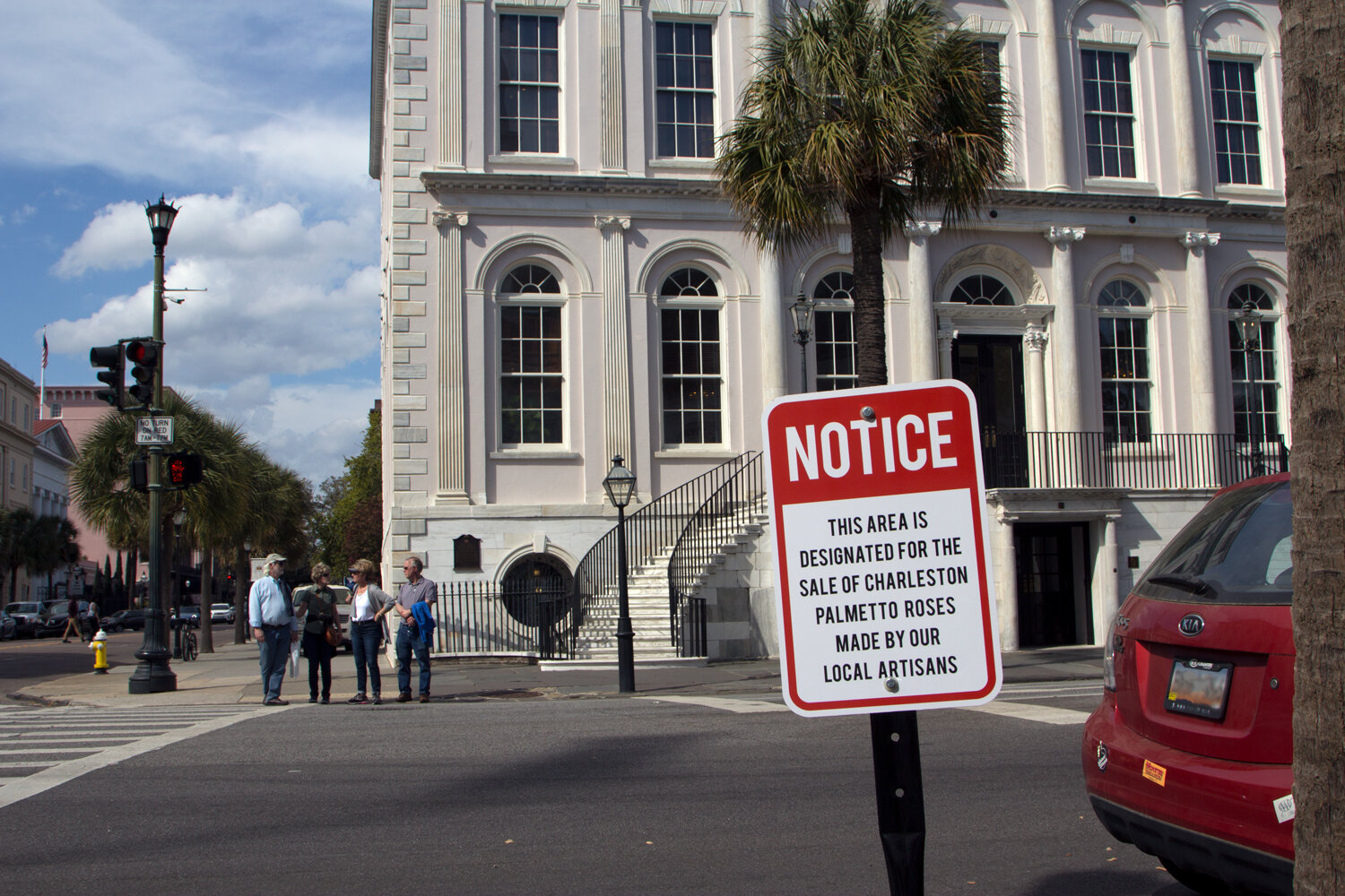  Location: Charleston City Hall at Meeting St. and Broad St. , Charleston S.C. “Four Corners of Law” - Crossroads featuring four historic buildings used by federal, state, local &amp; religious institutions. 