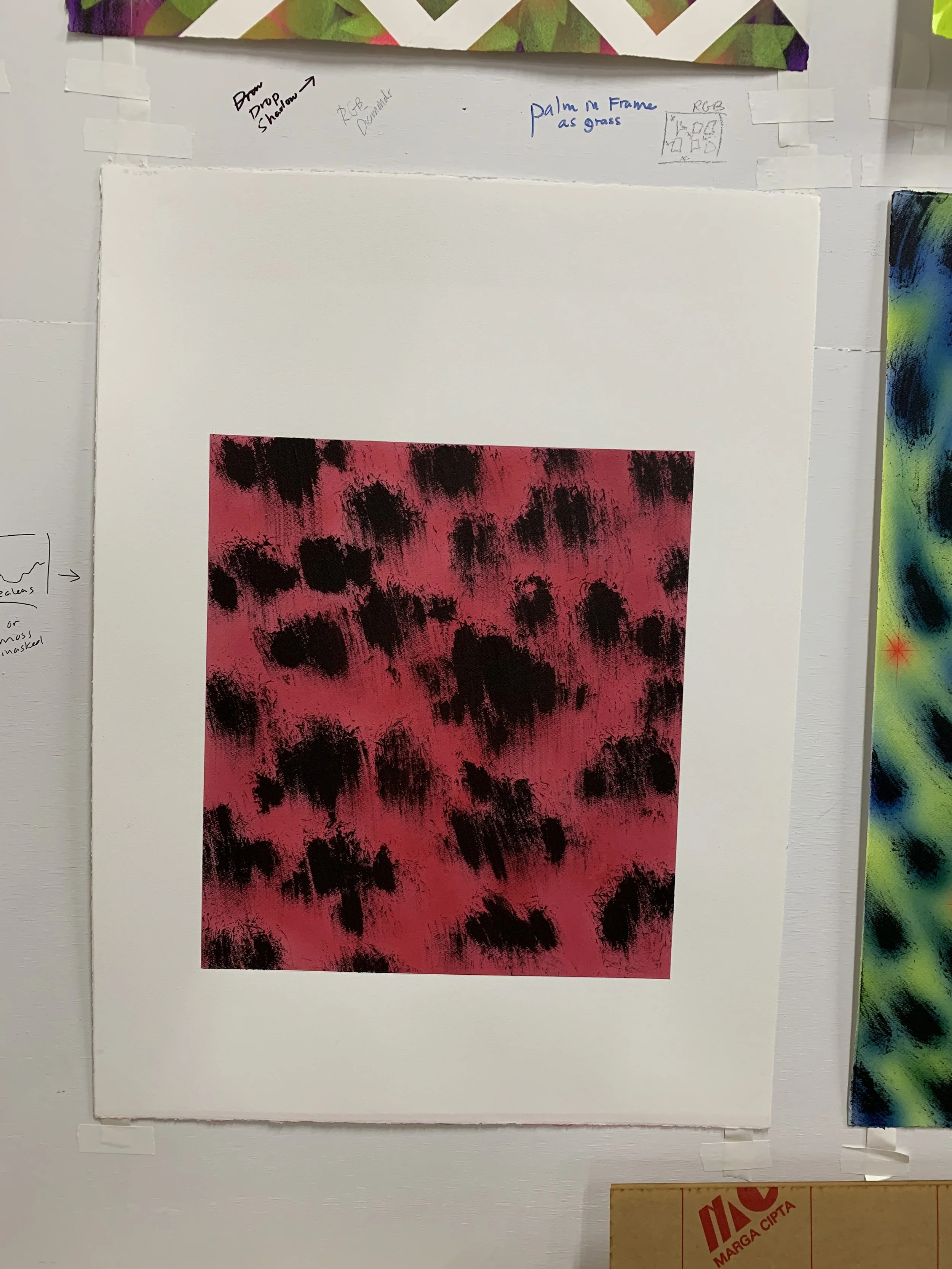   Untltled Study, 2022 (Moss on Magenta Sky)  30 x 22 in. Original NFS Commission for $1,955 