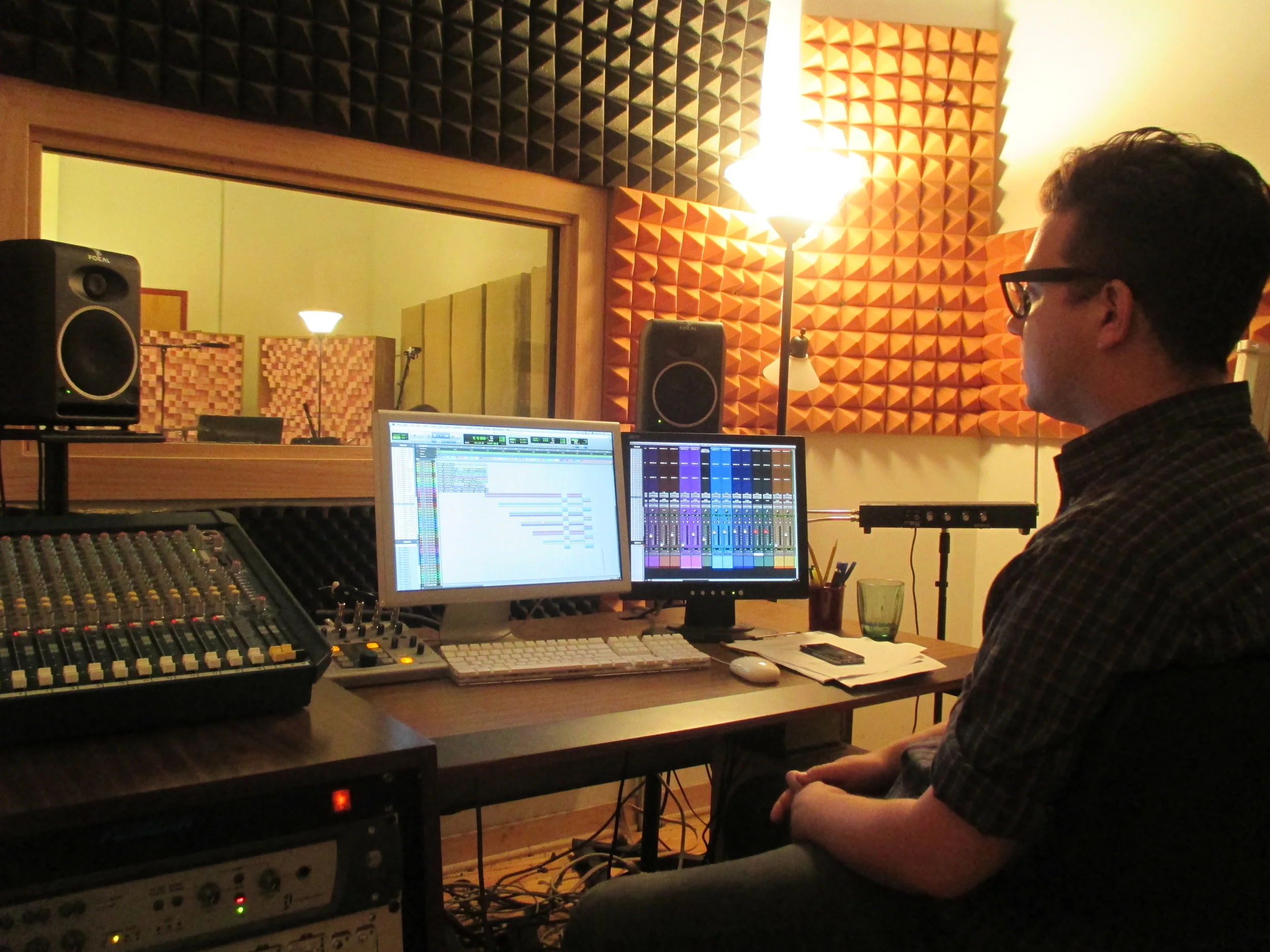 Recording this complex work proved challenging musically and technically as Alex tries to keep track of hundreds of takes and edits.