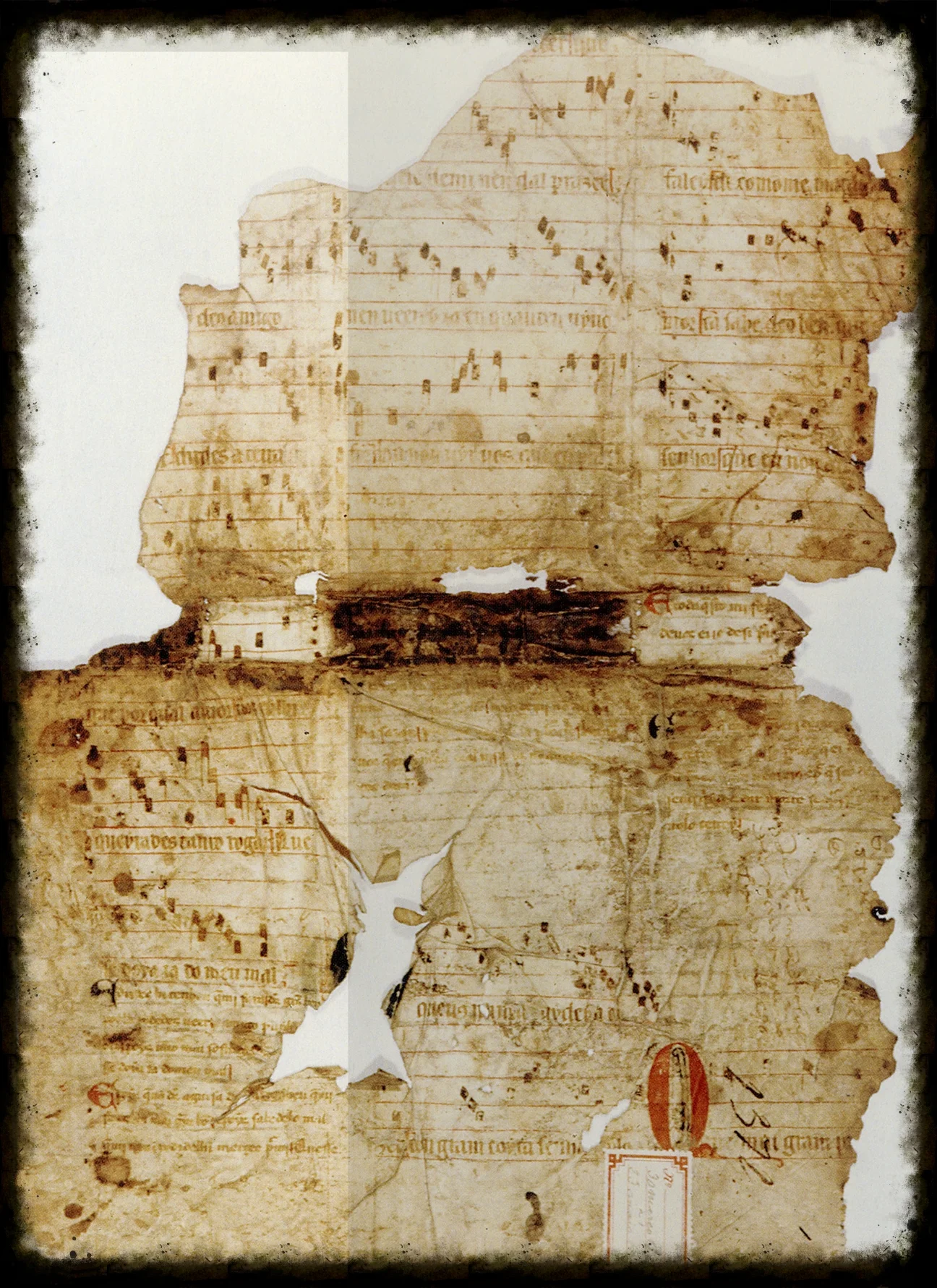 Original manuscript of Pois que vos Deus.