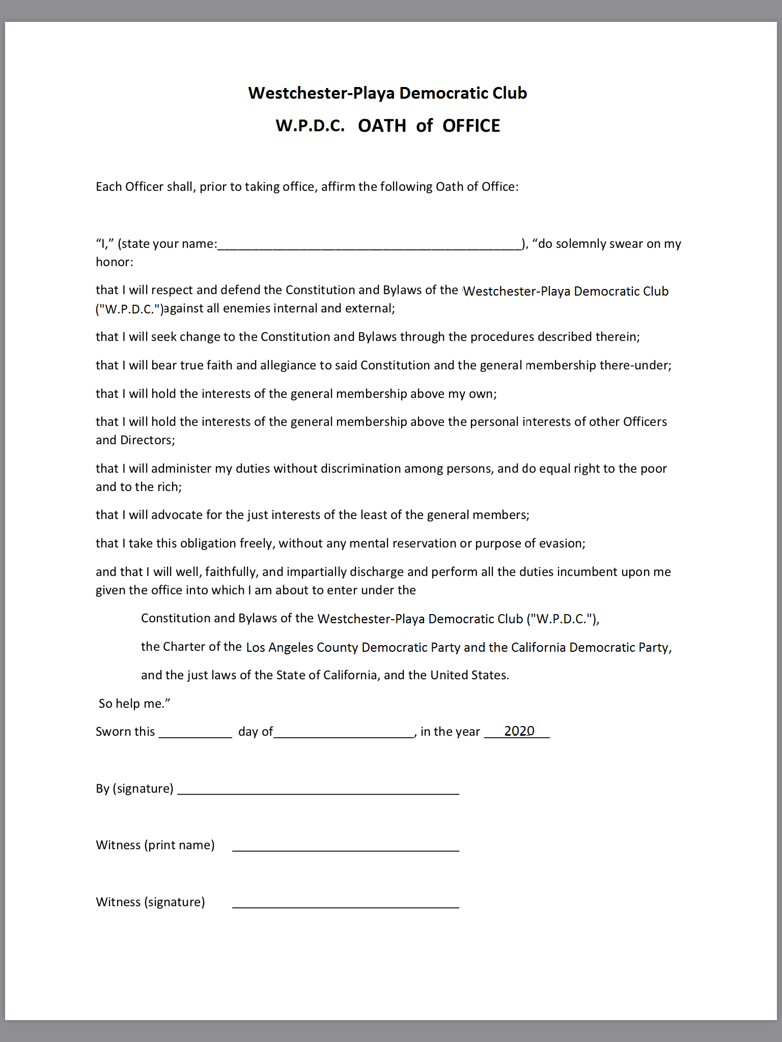 Oath of Office WPDC 2020 08 29 ES.png