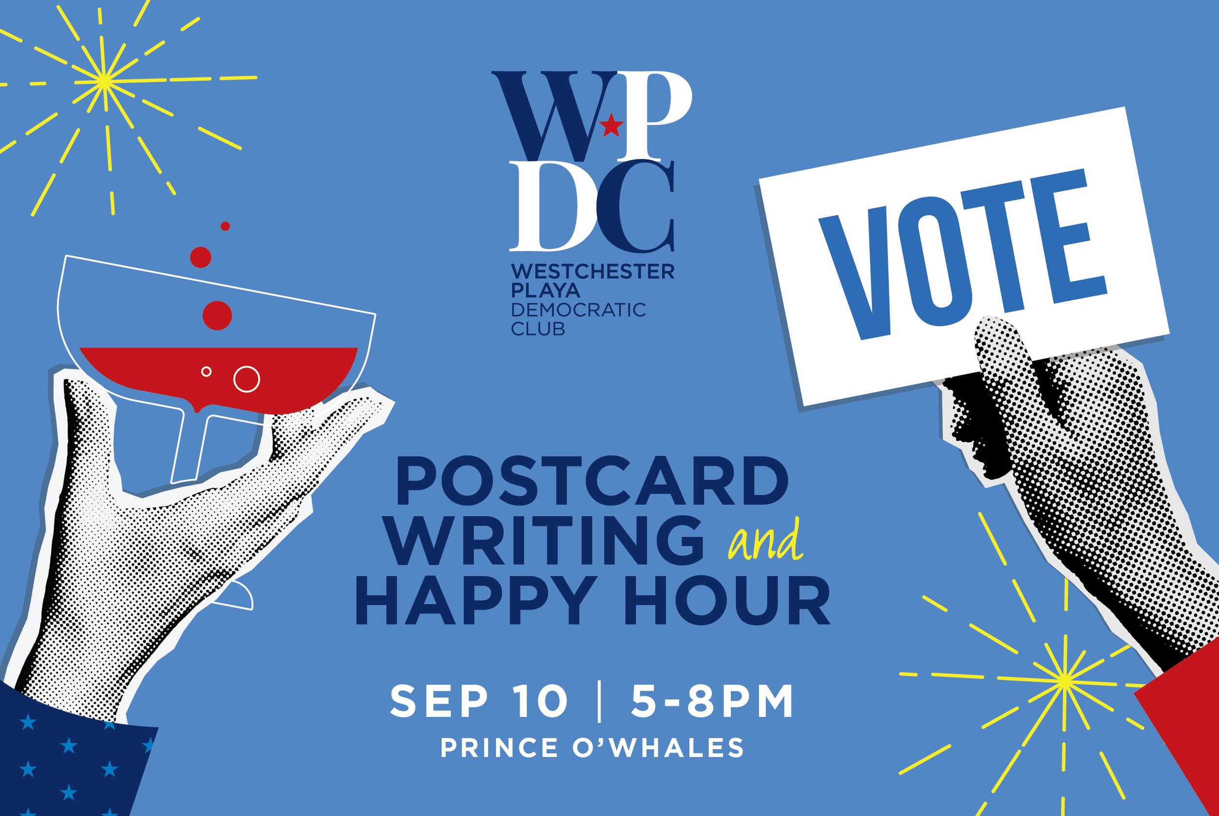 POSTCARD WRITING and HAPPY HOUR