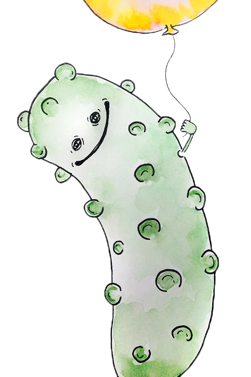 DILL-IGHTFUL Watercolor with Pen & Ink Birthday Card
