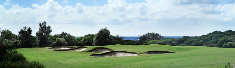 The picturesque 12th hole at St Michael's Golf Club, Little Bay