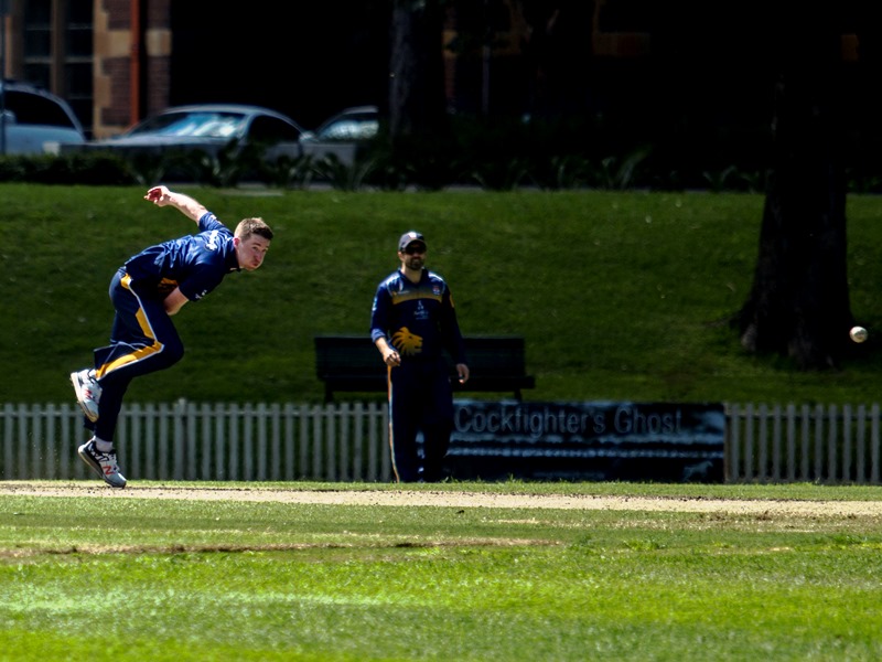 Tom Rogers sends one down on debut