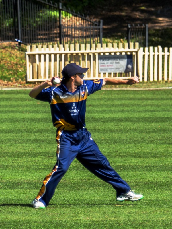 Devlin Malone fires in for a runout on debut
