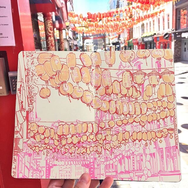 #illustration #drawing #reportage #sketch #sketchbook #draw #illustrator #art #artist #artwork #artistoninstagram #summer #london #city #weekend #chinatown #view #composition #colour #perspective #posca #moleskine #pen #ink #2020 #june #heatwave