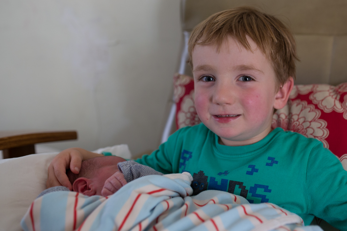 Seb holding his little bro...