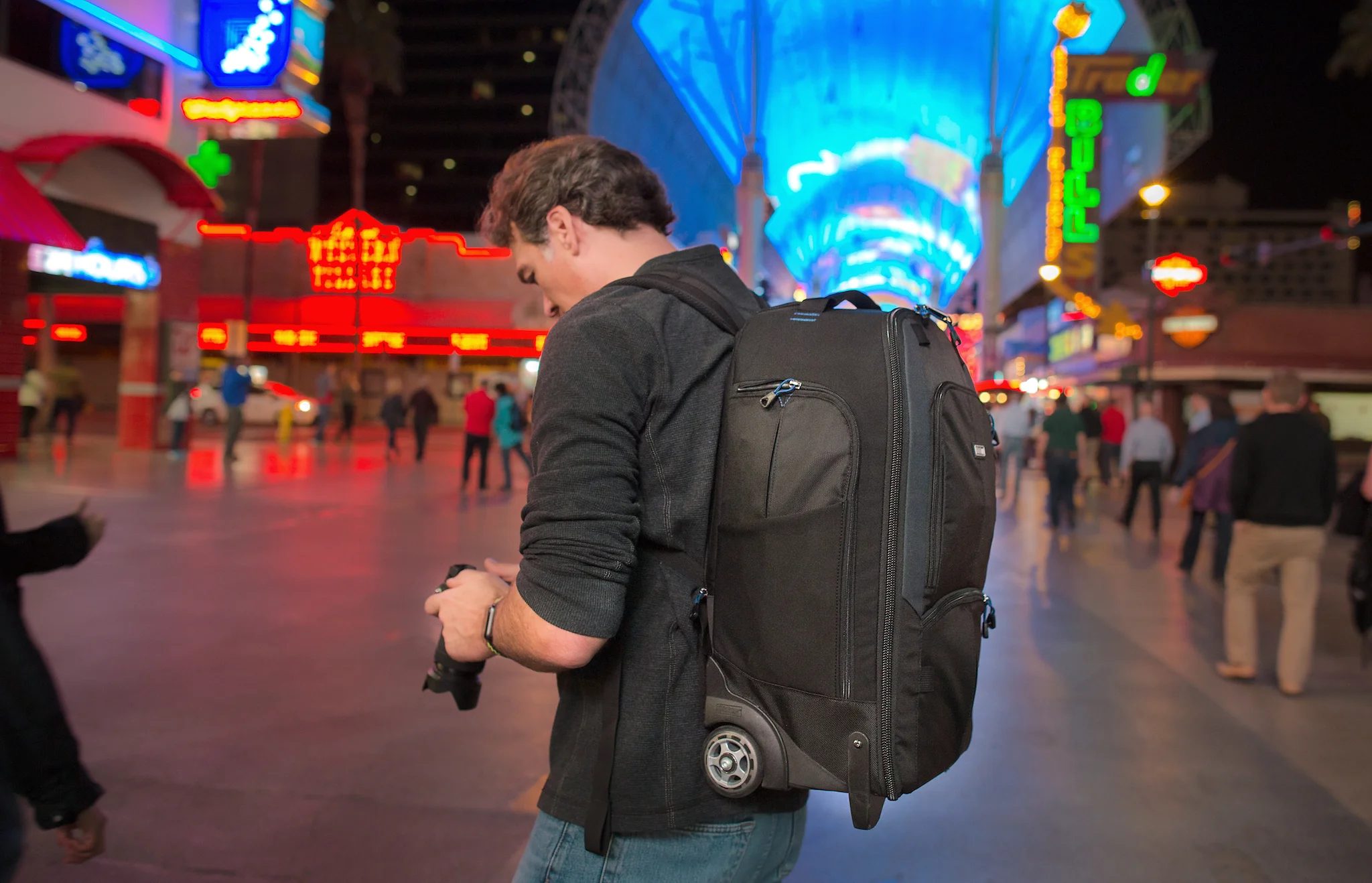 Chris and his Streetwalker HD-R in Vegas, baby...