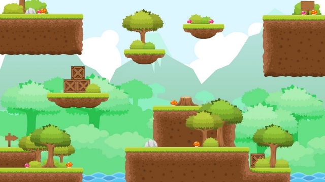 Free Platform Game Assets, 2D Environments