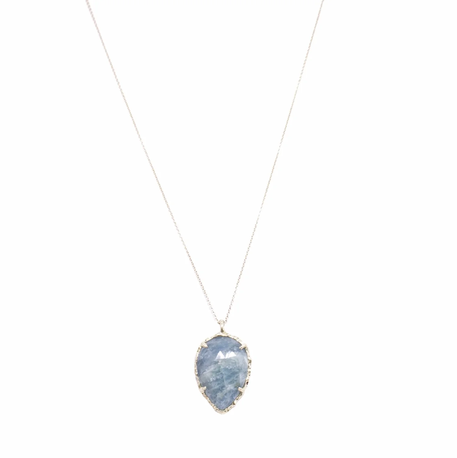 Teardrop Necklace in Aquamarine