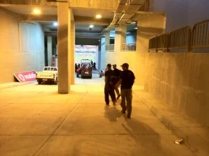 Chad, Clay and Ty make their way to the pitch