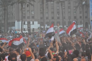 The man lifted by the crowd was a presidential candidate who lost in the first round of the election