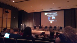 The room fills up as another panel is about to begin. 