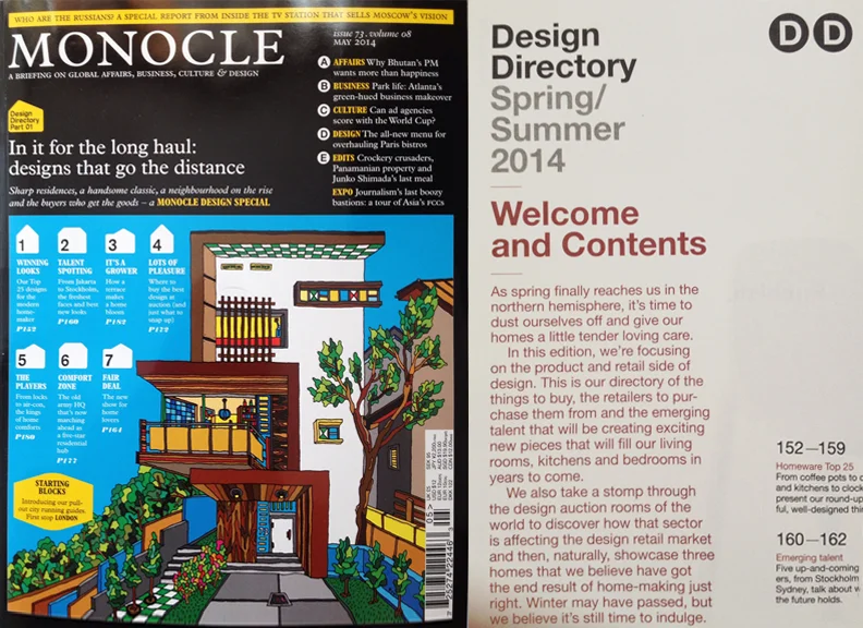 <p><a>MONOCLE MAGAZINE</a>SPECIAL DESIGN ISSUE, MAY 2014</p>