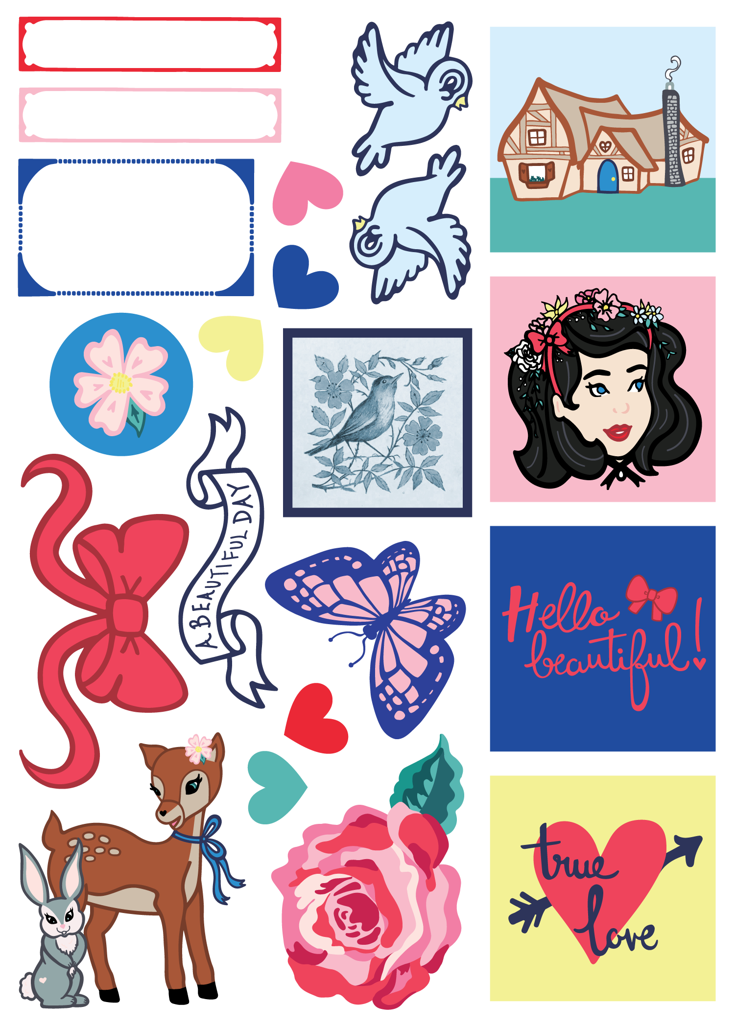 Hello Beautiful Digital Collection - Sticker Sheet.png