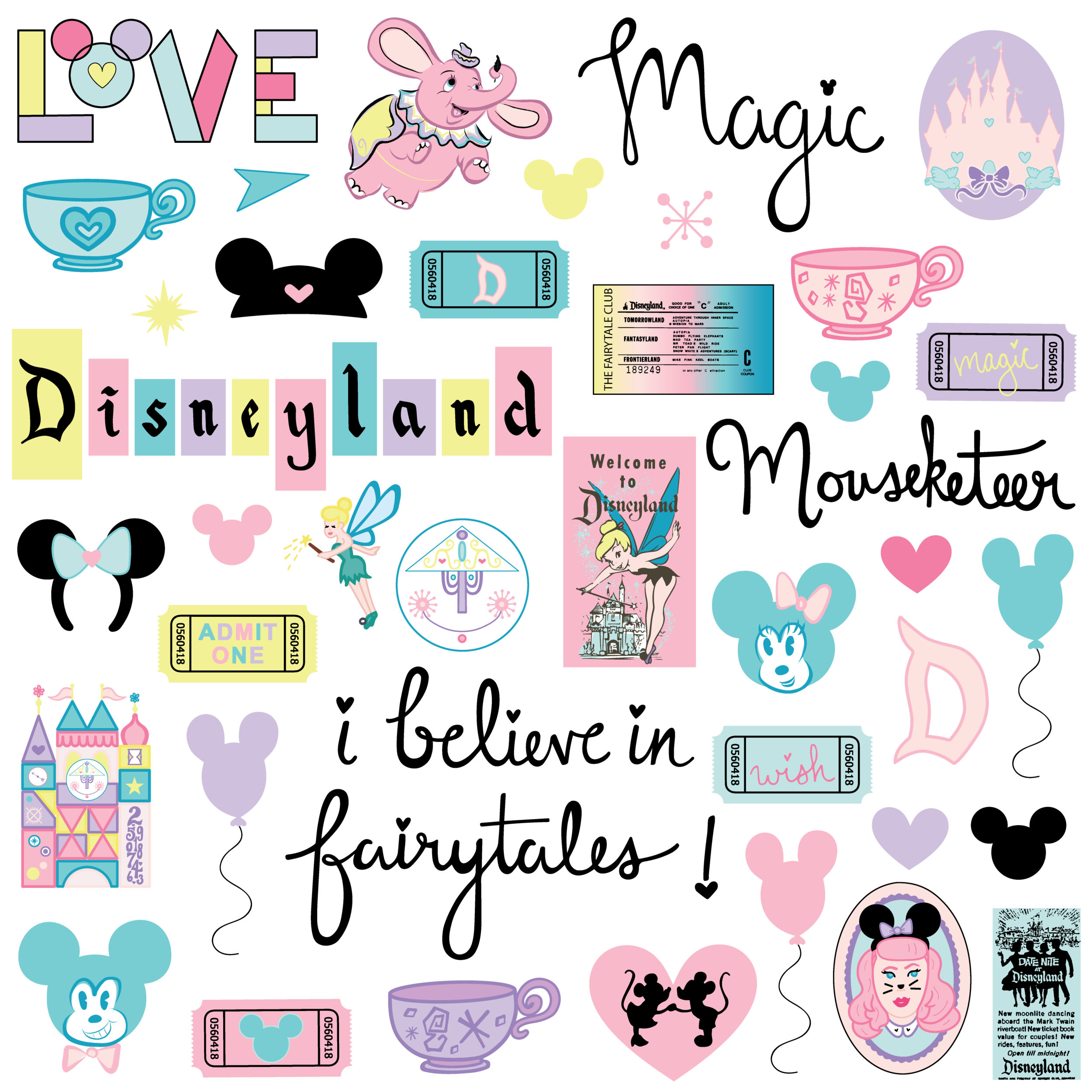 The Wonderful World of Disney Digital Collection - Die Cut Ephemera Pack.png