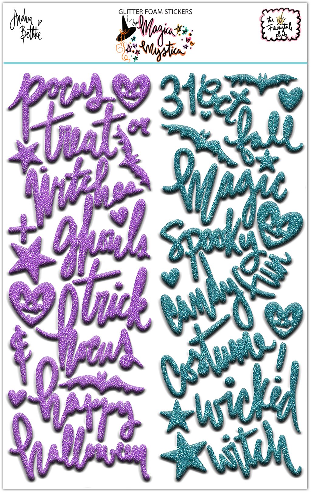 Girly and Strong - Gold Puffy Word Stickers — Andrea Bethke