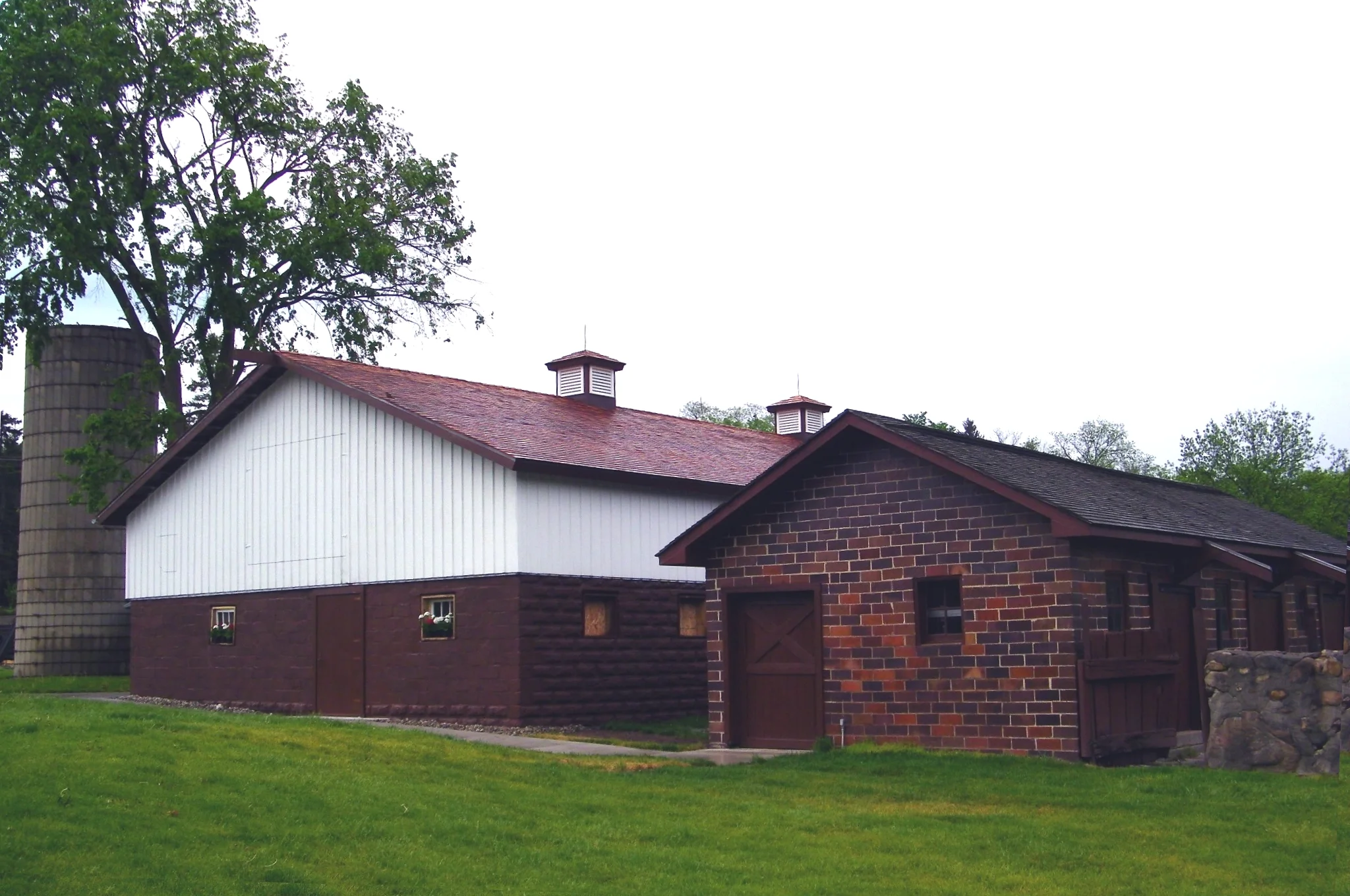 The Calf Barn restored, re-purposed and placed back in context in the Farm.