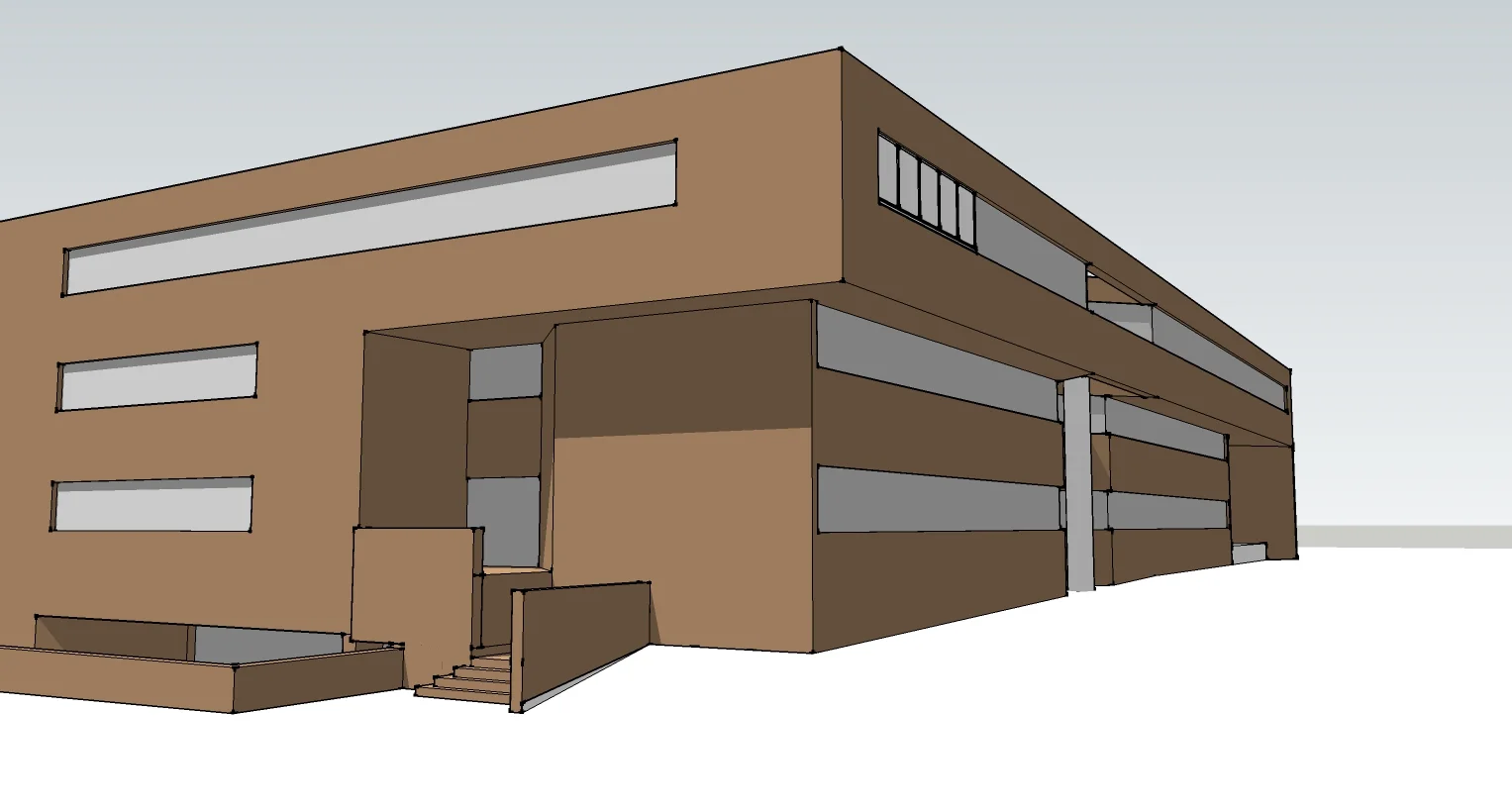 A three-dimensional created in Sketchup.