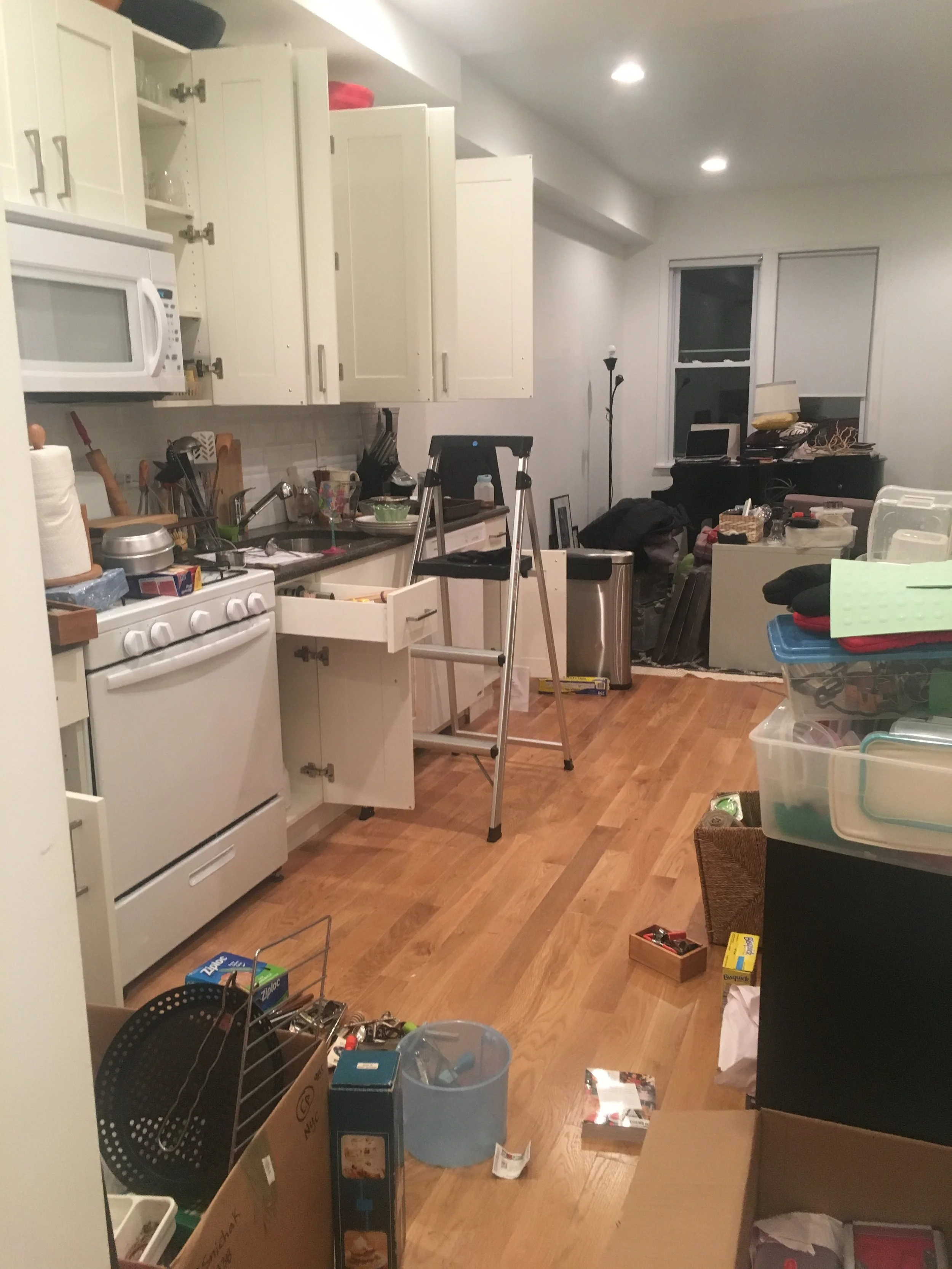 Moving. Yes, there’s stuff on the piano….