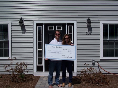 A donation to the SSYF from Team Ganer / Keller Williams Realty of $500.00 on behalf of Joe & Jenna for the purchase of their new Hanover Home March 30th 2015.