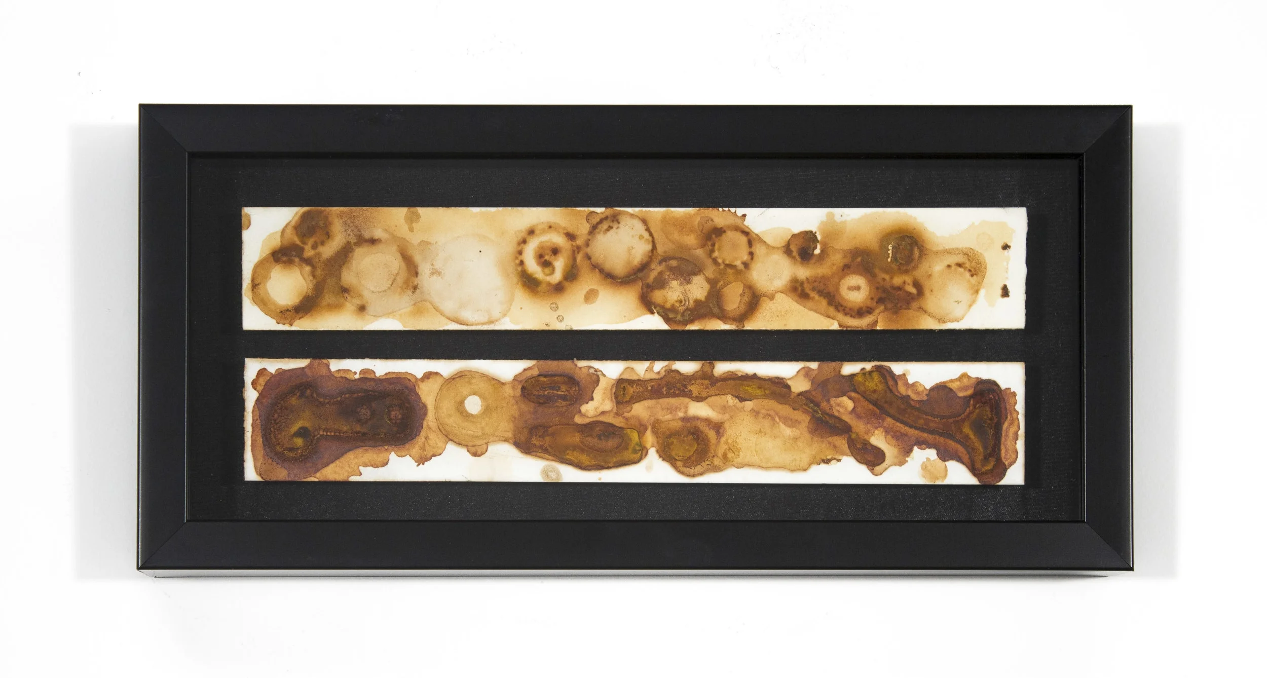 Untitled Imprint (Flourish) 2016 H: 7 1/8" W: 15 1/4" Rust on art board