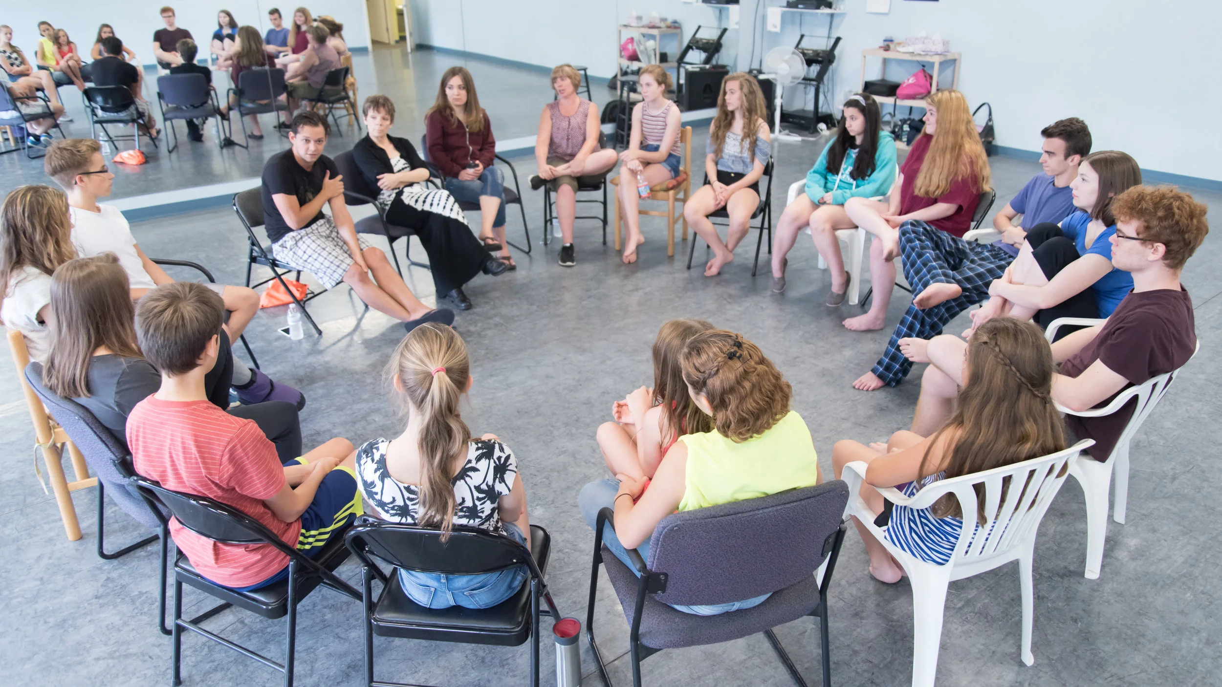 Performing Arts Master Class in South Burlington with Broadway performer Robbie Hagar and the cast of Vermont Musical Theater Academy's production of DREAM the Musical. Summer 2016.