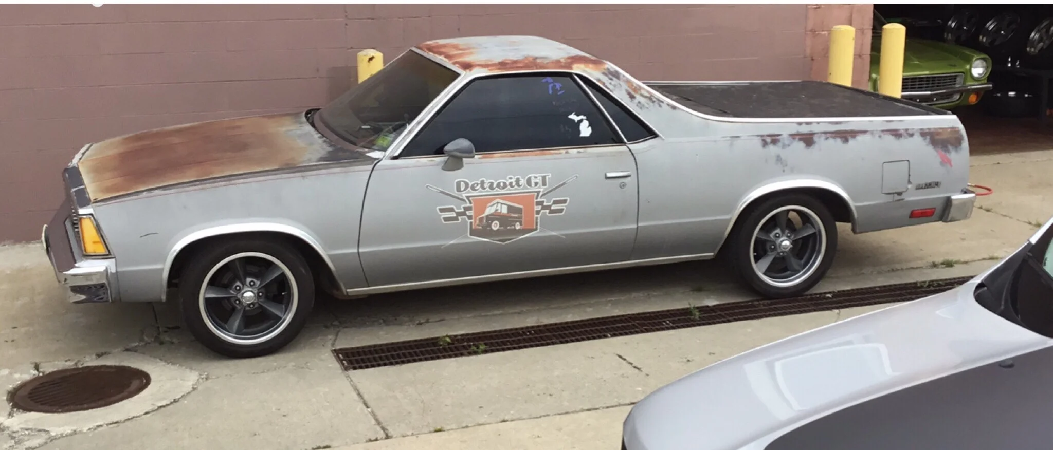 Axel - a 1981 Chevrolet El Camino originating from North Carolina this truck was a shop truck for an auto salvage yard. He joined the team in early 2013. This southern boy's rusted patina is perfect for that rat rod look. This truck is named after Axel Rose of GNR, not a relative. He is serving as our Thread Sled in the Rust Belt Market. Axel is currently not running but searching for a donor Chevy 350 engine for a transplant