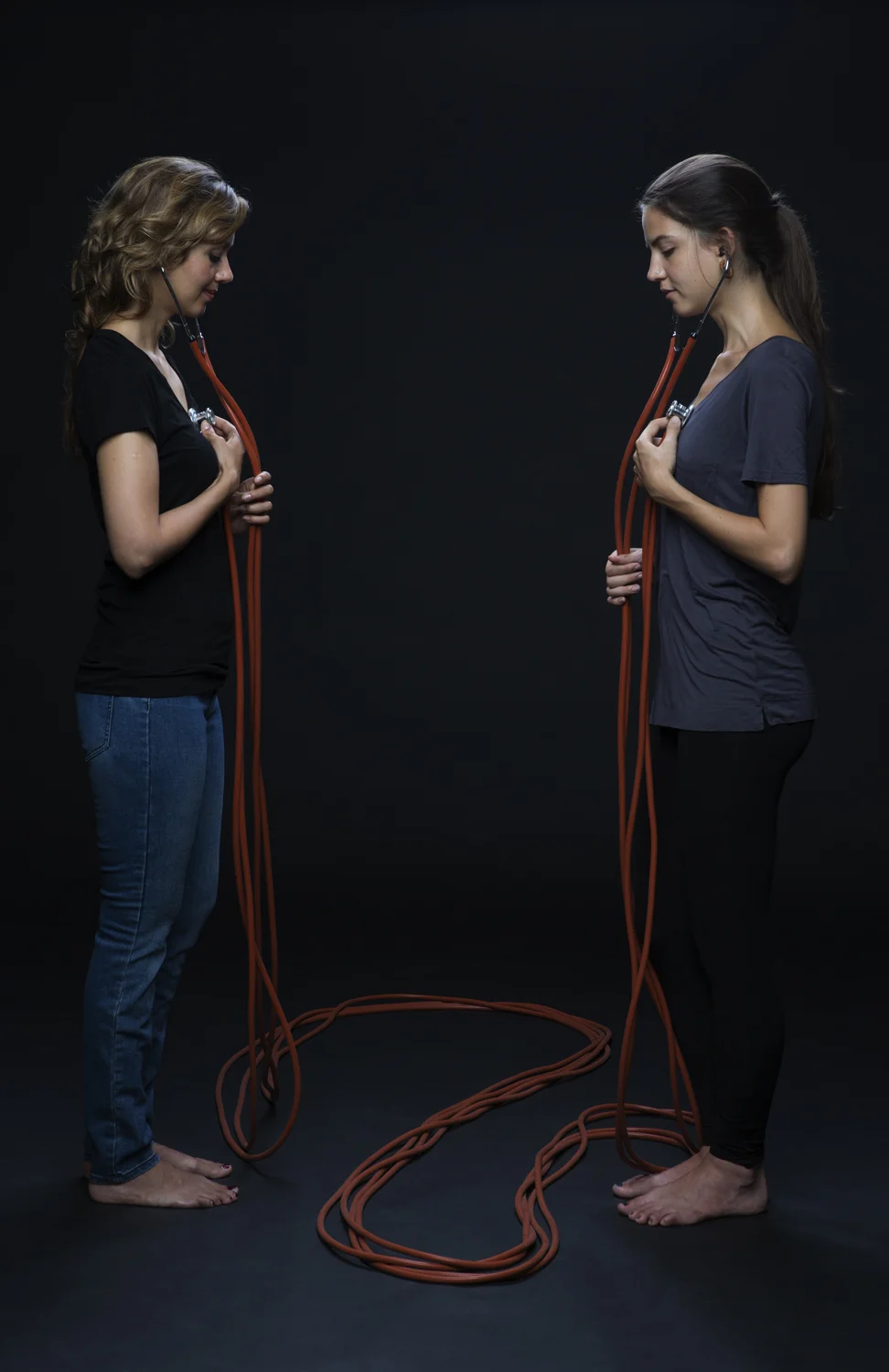 Distant Intimacies #2 Rubber, metal Stethoscope - approx. 25'